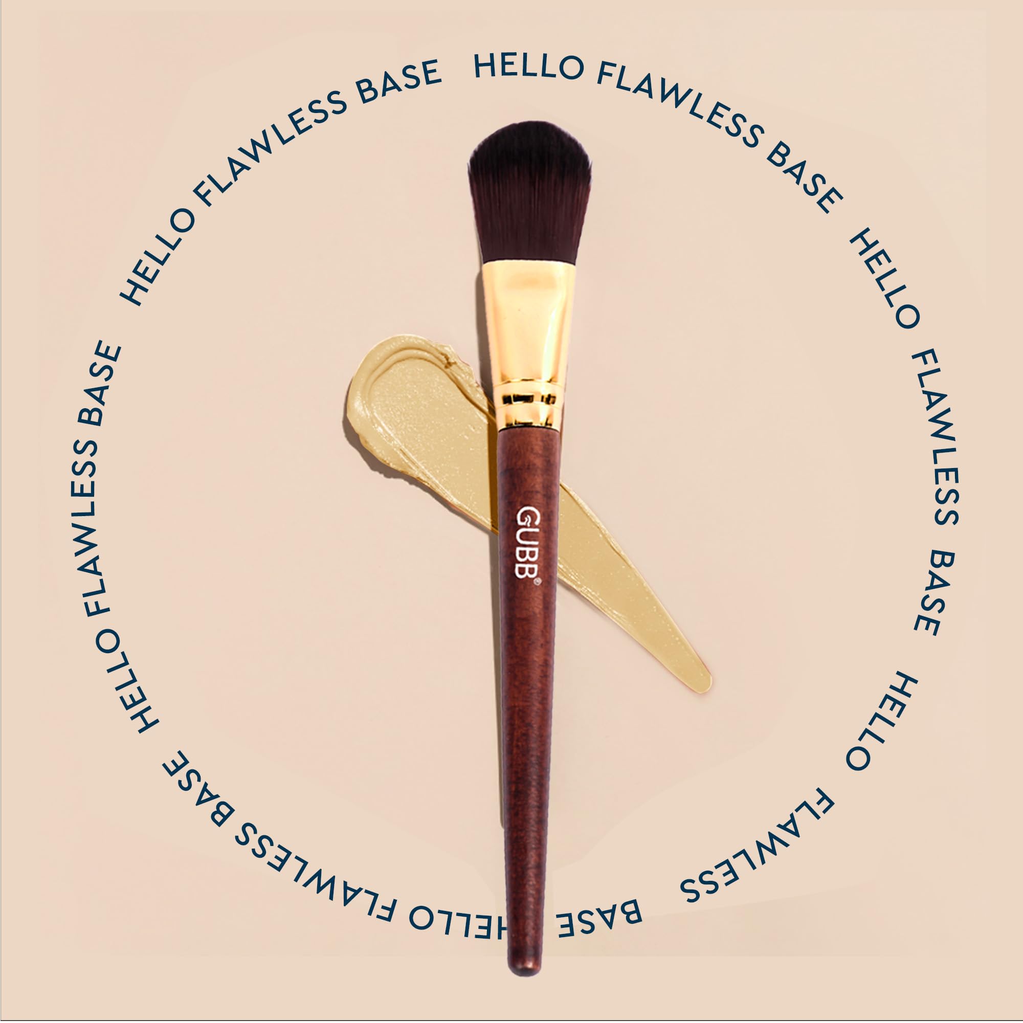 GUBB Synthetic Bristle Foundation Brush- Brown 3