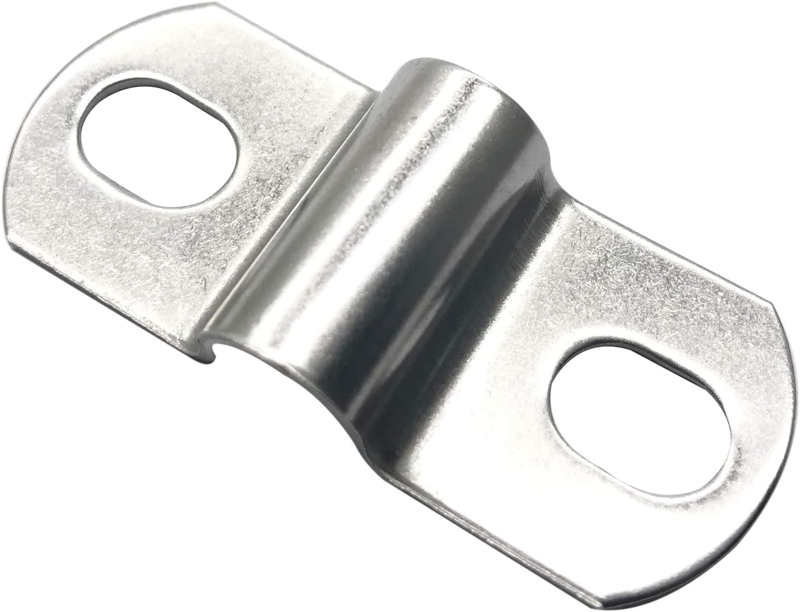 20Pcs 8mm(0.31") Two Hole U-Bracket Thicken Pipe Strap Clip,Stainless Steel Heavy Duty Pipe Strap Clamp for Tube, Pipe or Wire Cord Installation