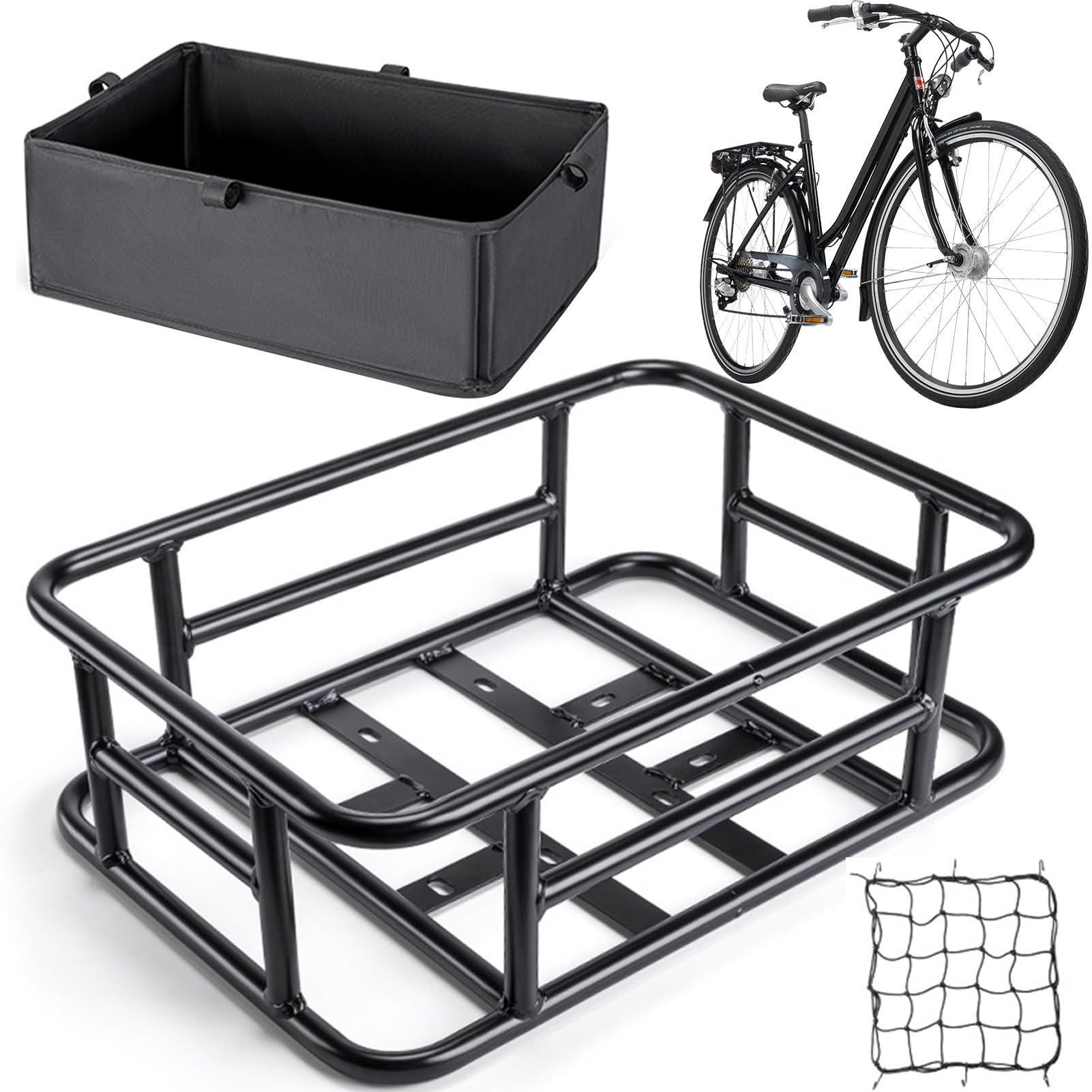 Panier De Vélo Pliable Pour Porte-bagages Arrière 4 Panier
