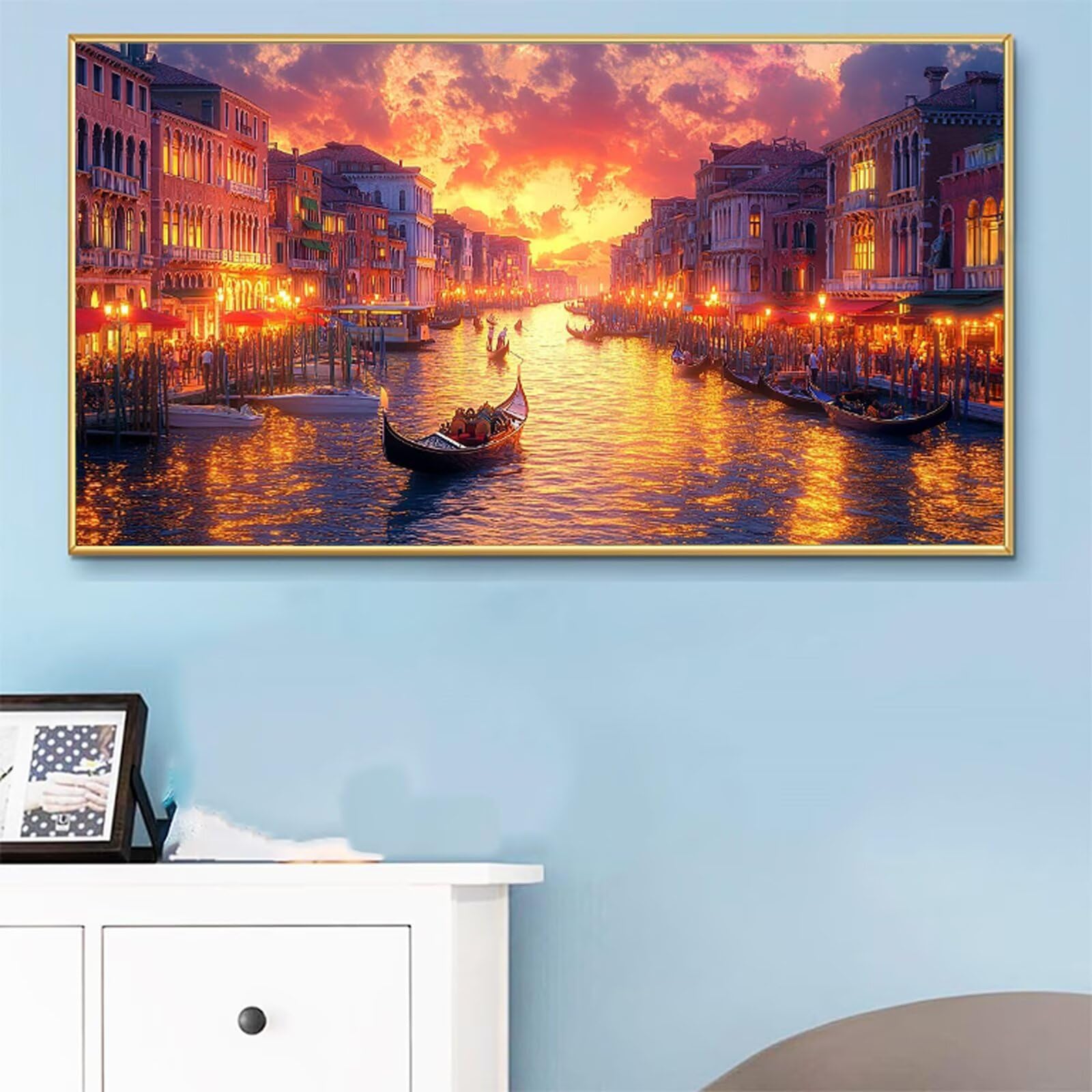 Peinture Numero Adulte Bateau Peinture Numéro Architecture DIY Coloriage par Numero Adulte 90x180cm avec Pinceaux et Acryliques, Sans Cadre, Kit Activité Manuelle Pour Décoration Maison Salon RB-57