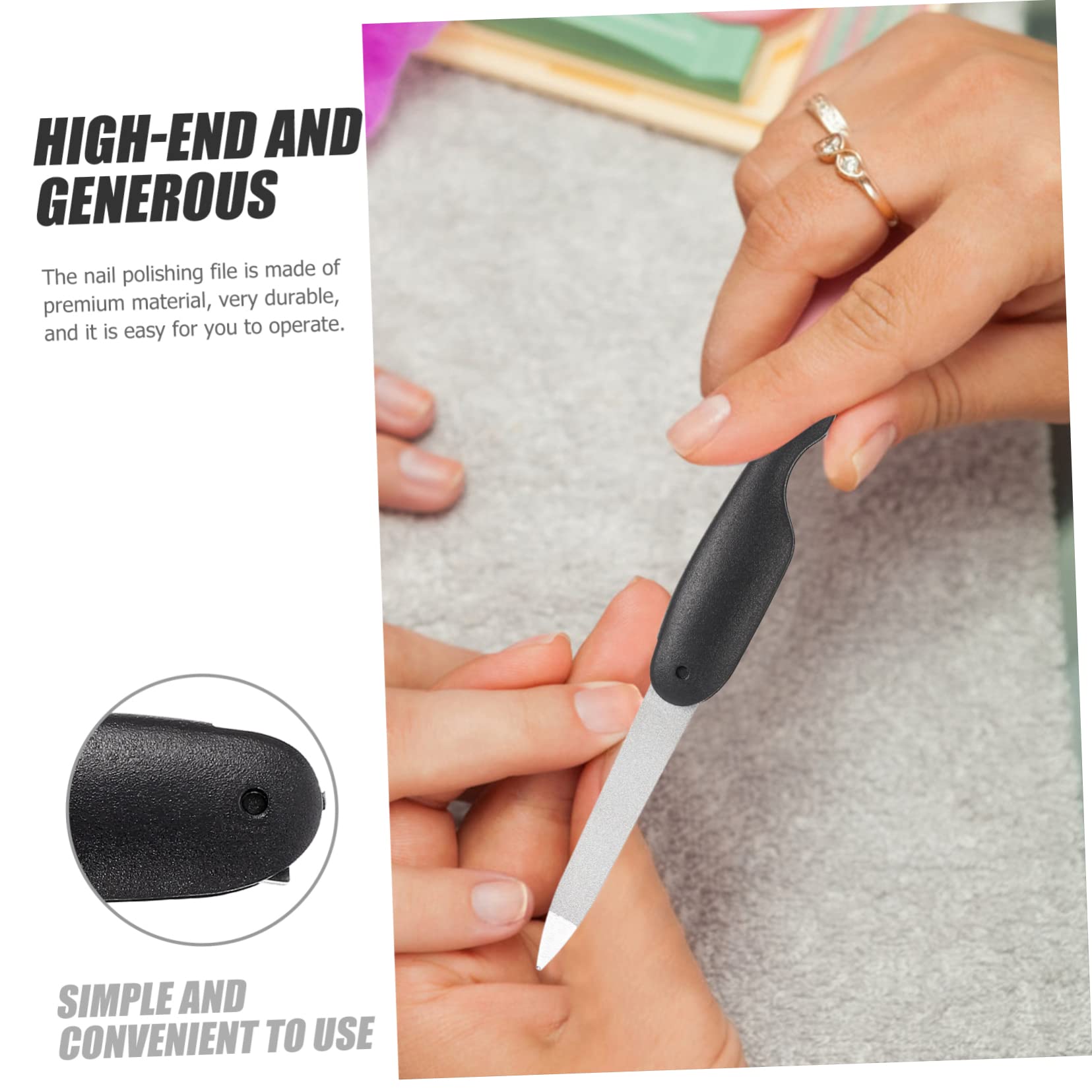 Healeved 24pezzi Limette Per Unghie Piccole e Riutilizzabili Strisce Metallo Per Manicure e Pedicure Utensili Per La Delle Unghie Con Design Elegante e Texture Delicata