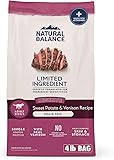 Natural Balance Limited Ingredient Adult Grain-Free Dry Dog Food, Reserve Sweet Potato & Venison Recipe, 4 Pound (Pack of 1) Sweet Potato & Venison 4 Pound (Pack of 1)