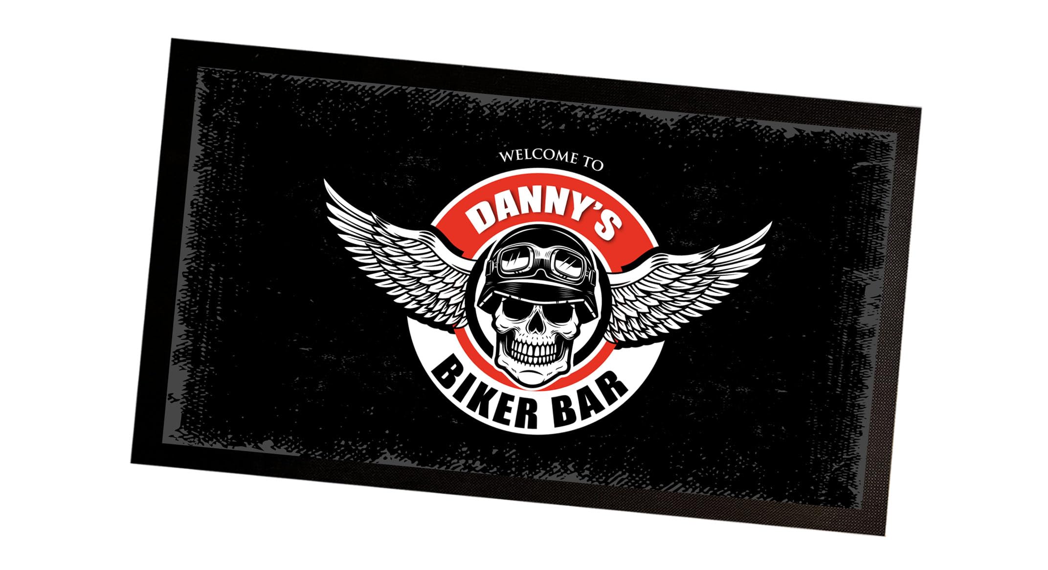 Personalised Bikers Bar mat - Any name Bar - Bikers Bar runner - Beer bar mat BB04
