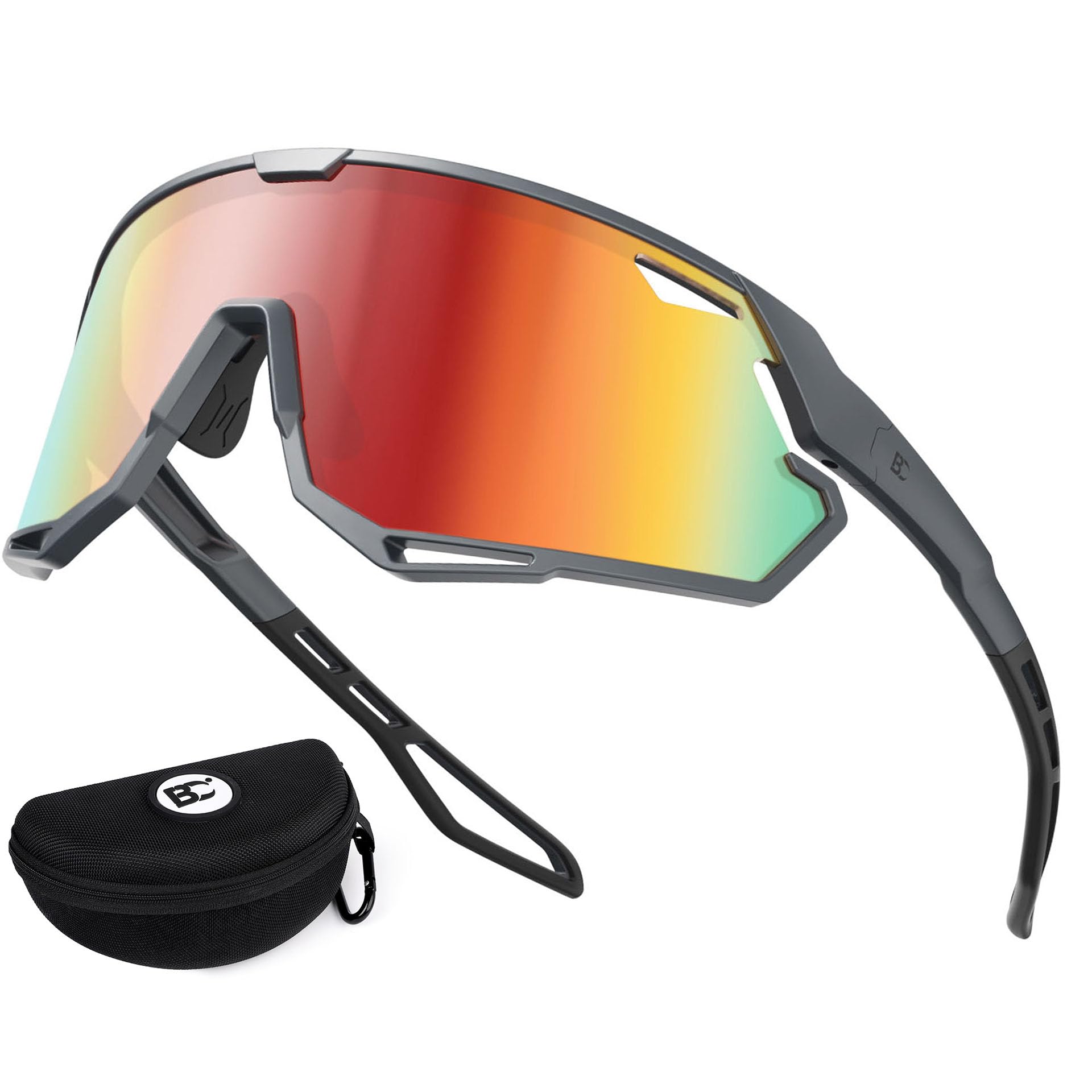 BIRCEN Sunglasses for Baseball Running Cycling : Wrap-around Sport Glasses