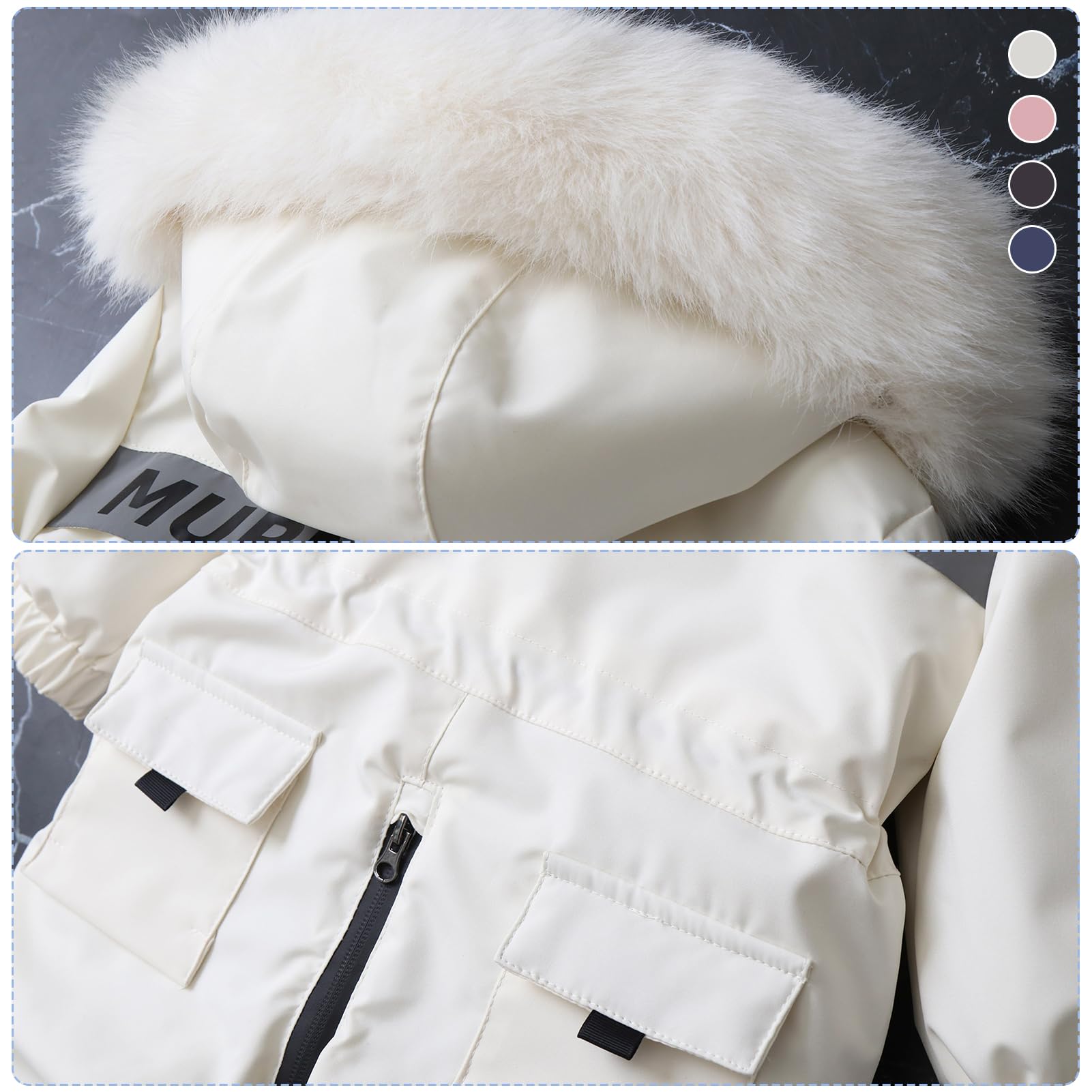 Traje de Nieve Bebé con Capucha Peleles Mono de Color Sólido y Delgado Traje de Esquí Niños Niñas Impermeable