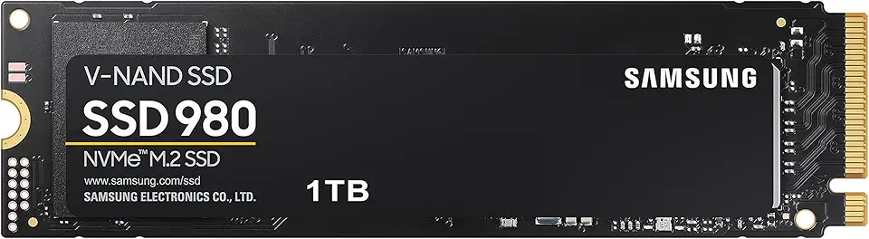 SAMSUNG 980 SSD 1TB PCle 3.0x4, NVMe M.2 2280, unidade de estado sólido interna, armazenamento para PC, laptops, jogos e mais, tecnologia HMB, Turbowrite inteligente, velocidades de até 3.500 MB/s,