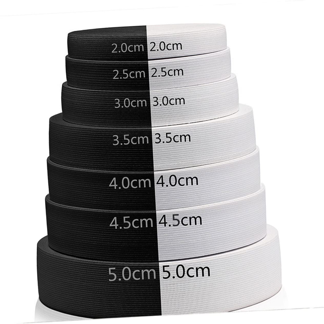 Homoyoyo Elastico Piatto per Cucire Metri di Bianco Elastici da Lavoro Maglia Elastico da Cucito Accessori per Abbigliamento Fettuccia per Cucire Accessori per Indumenti