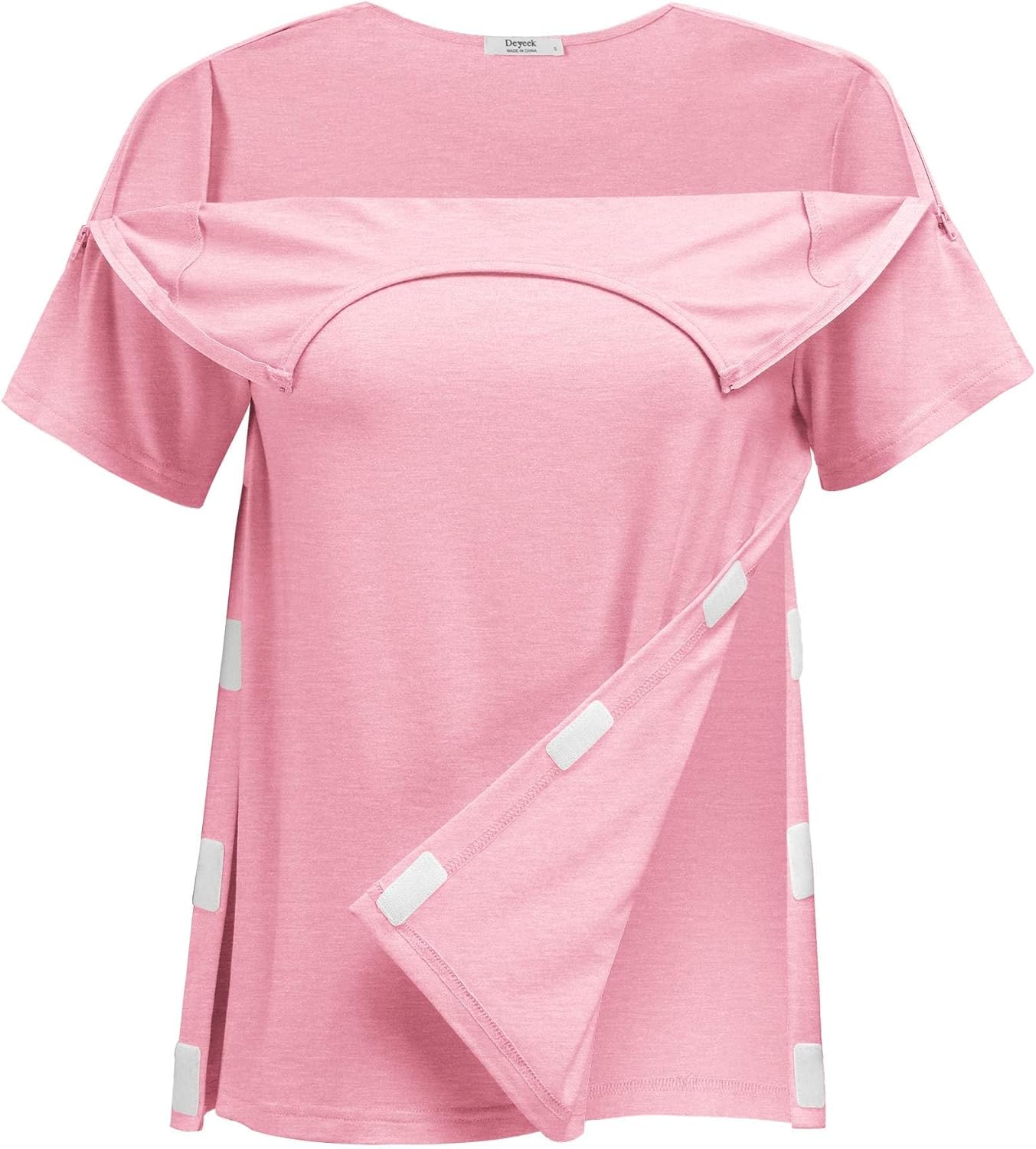 Deyeek Post Shoulder Surgery Shirts for Women Chemo Dialysis Port with 2 Shoulder Half Zippers After Rotator Cuff Tops - Image 6