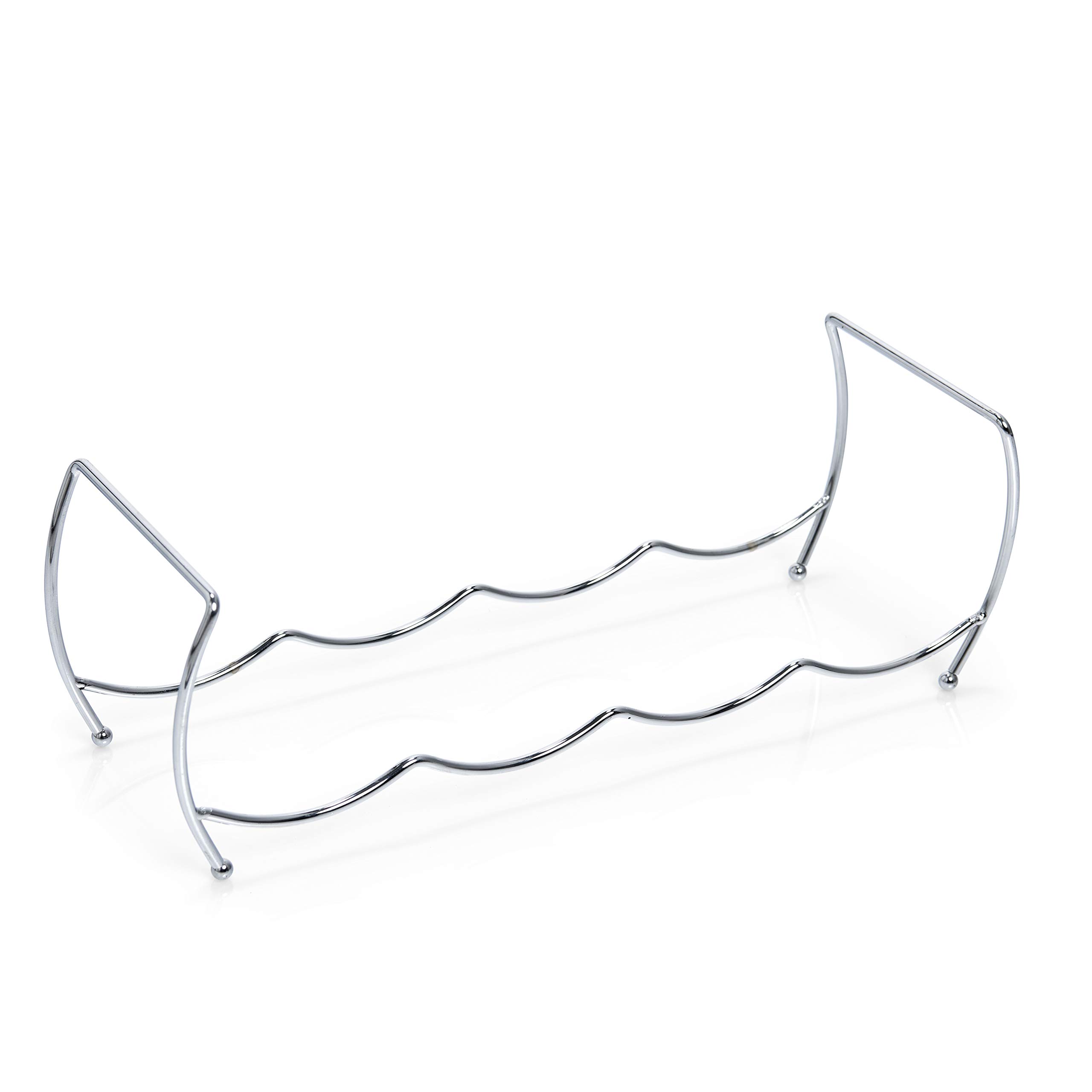 Zeller 27356 Portabottiglie di Vino, Metallo, Argento, 42x14x14 cm, 3 Unità