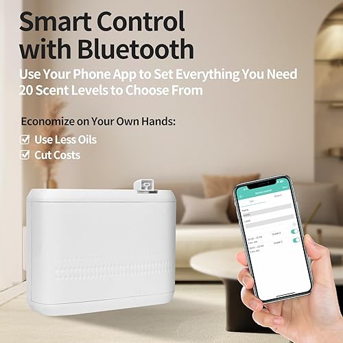 Miniatura 3 de OScentPro Máquina de aire inteligente de aroma para el hogar, difusor de aroma HVAC para aceites esenciales con sistema de difusión nebulizante,