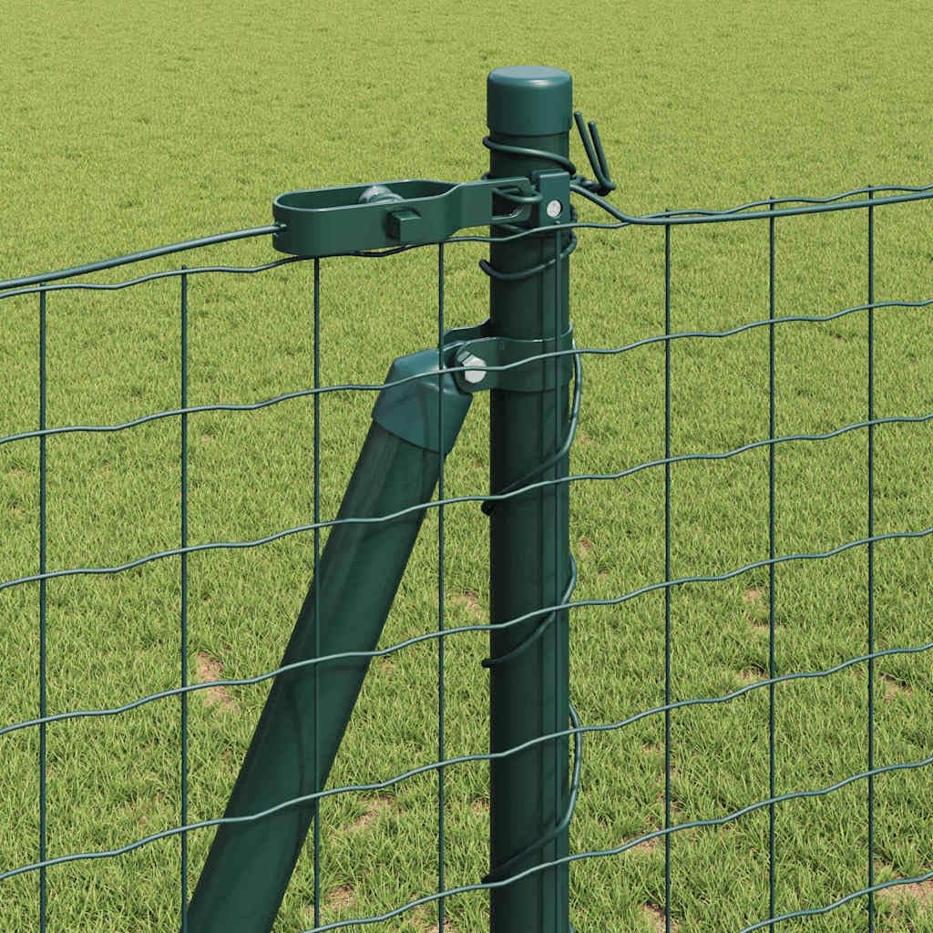 Postes para valla para hormigón, 52 unidades, color verde | Acero con recubrimiento en polvo, base de hormigón estable, resistente a la intemperie, diseño moderno, para jardín y terraza