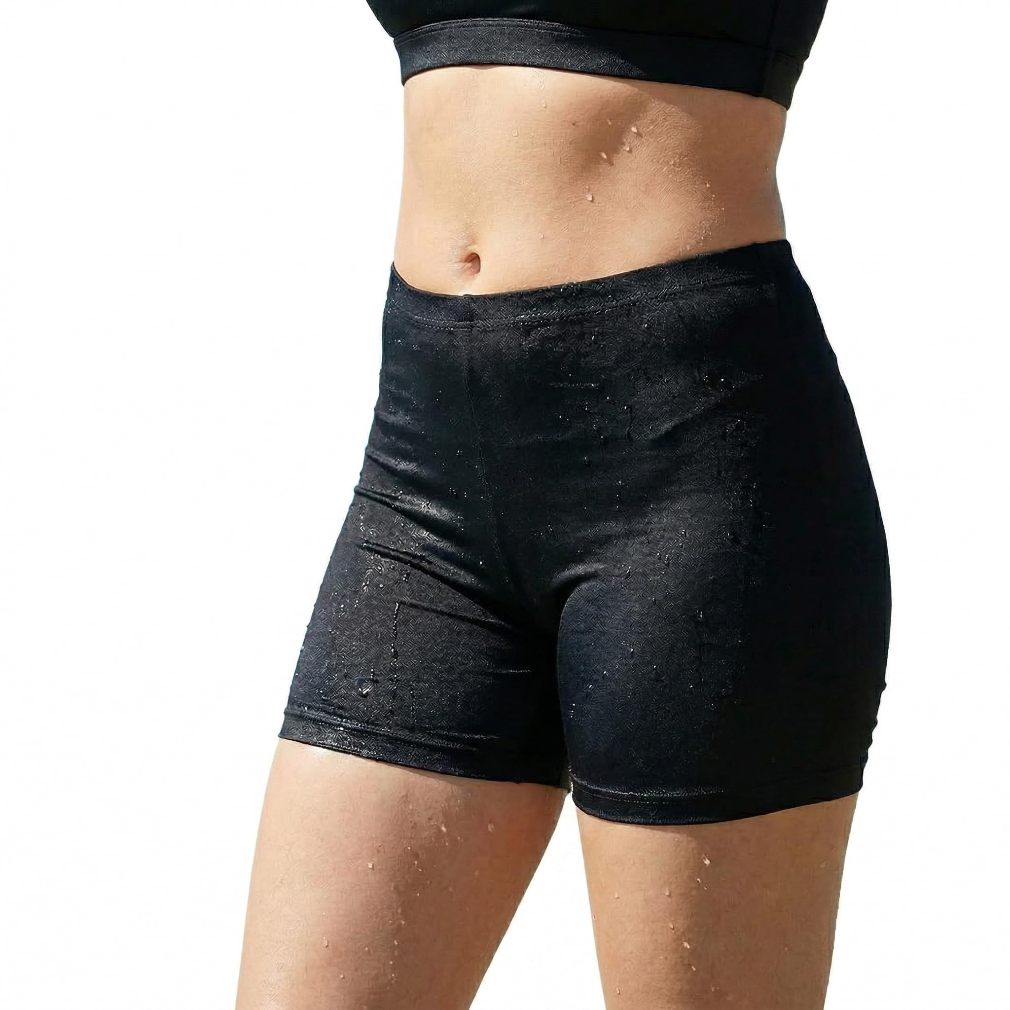 Swim Suite Shorts High-Stretch & Quick-Dry Black Black-image-40