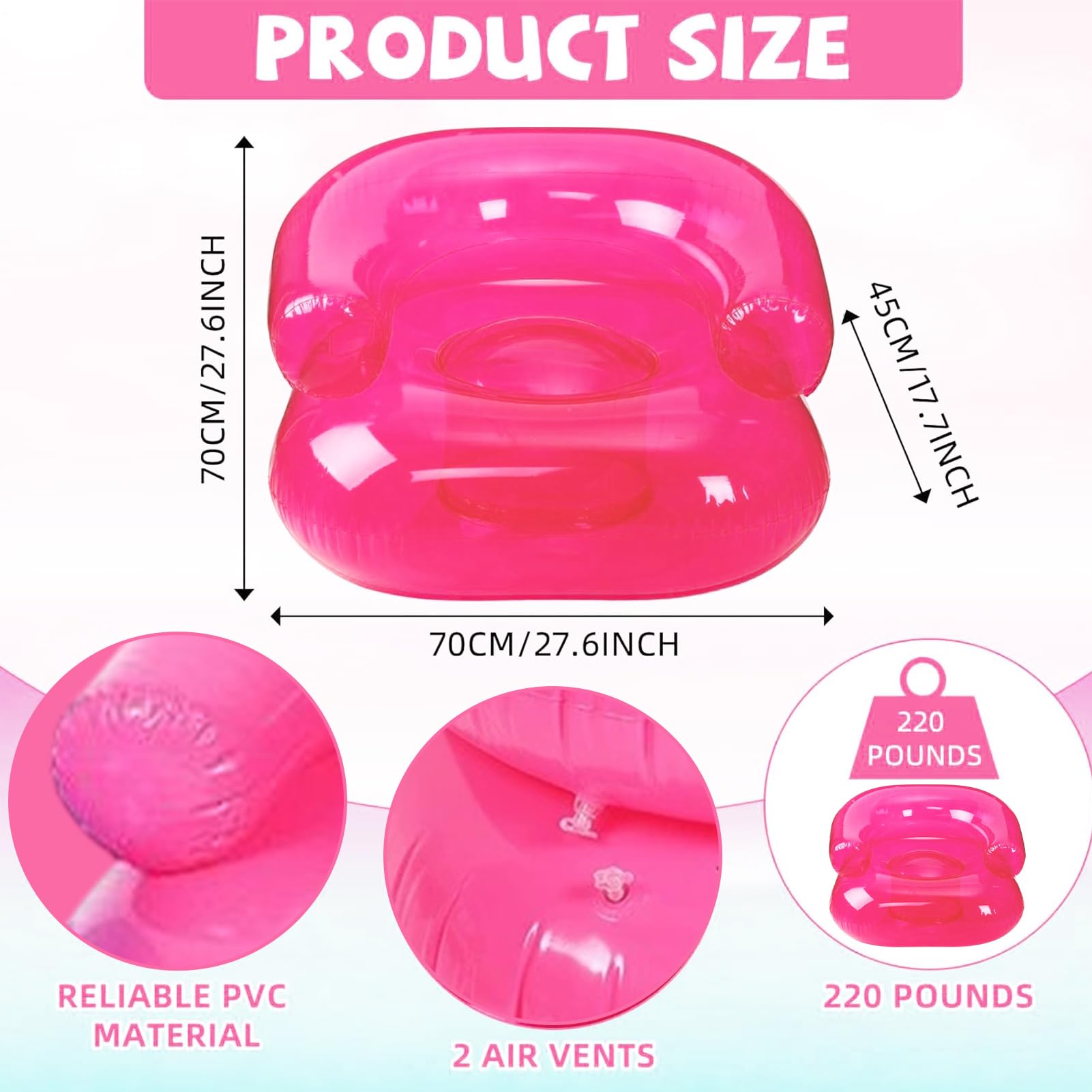 Aufblasbarer Kinderstuhl - Wasserdichtes Sofa Für Strand & Garten Bis 100kg