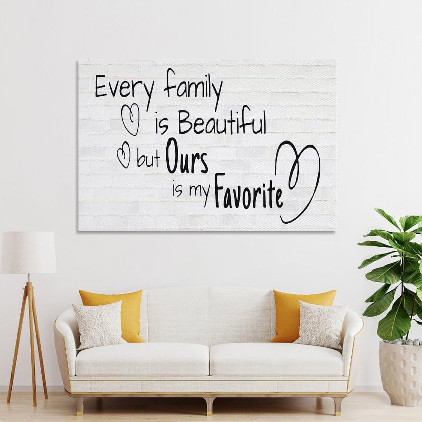 Junmoney Unframe-Style-8 Wall Art Print Every Family Is Beautiful, 20X30inch(50X75cm), For Bedroom Decor, Cosy Corners Or Studios, Decorative Wall Art For Cosy Rooms