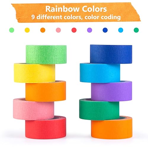 Miniatura 3 de Koogel Juego de 80 rollos de cinta washi de 510150.787 in de ancho, 9.9 pies de largorollo de cintas adhesivas Washi, cintas adhesivas para