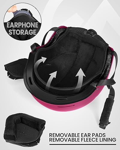 Miniatura 3 de OutdoorMaster Casco de esquí esmeralda  Casco de snowboard ajustable con 13 rejillas de ventilación  Casco de nieve para niños, jóvenes, hombres,