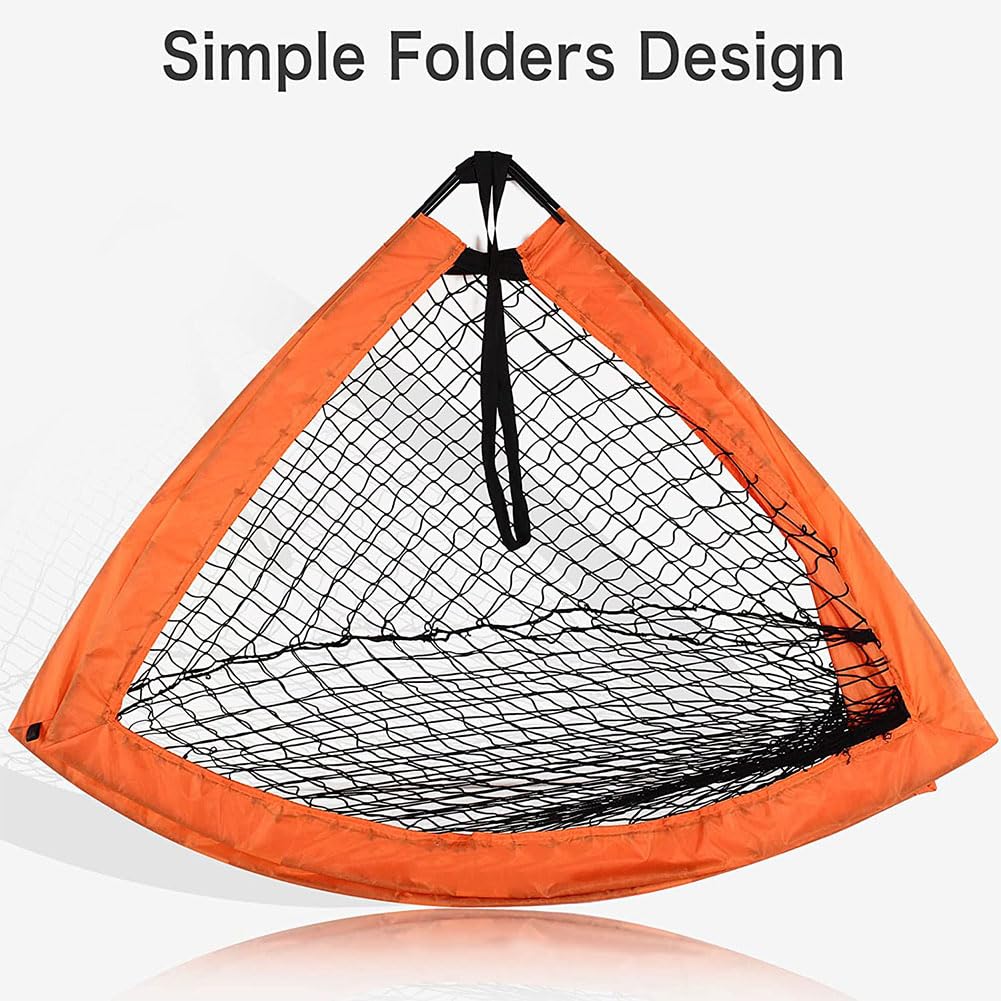 QUTBAG Set di 2 Porte da Calcio Pop-up per Interni ed Esterni, Rete da Calcio Portatile da 4 x 3 Piedi, Porta da Calcio Pieghevole per Allenamento Sportivo all'aperto, Regalo Festivo per Allenamento