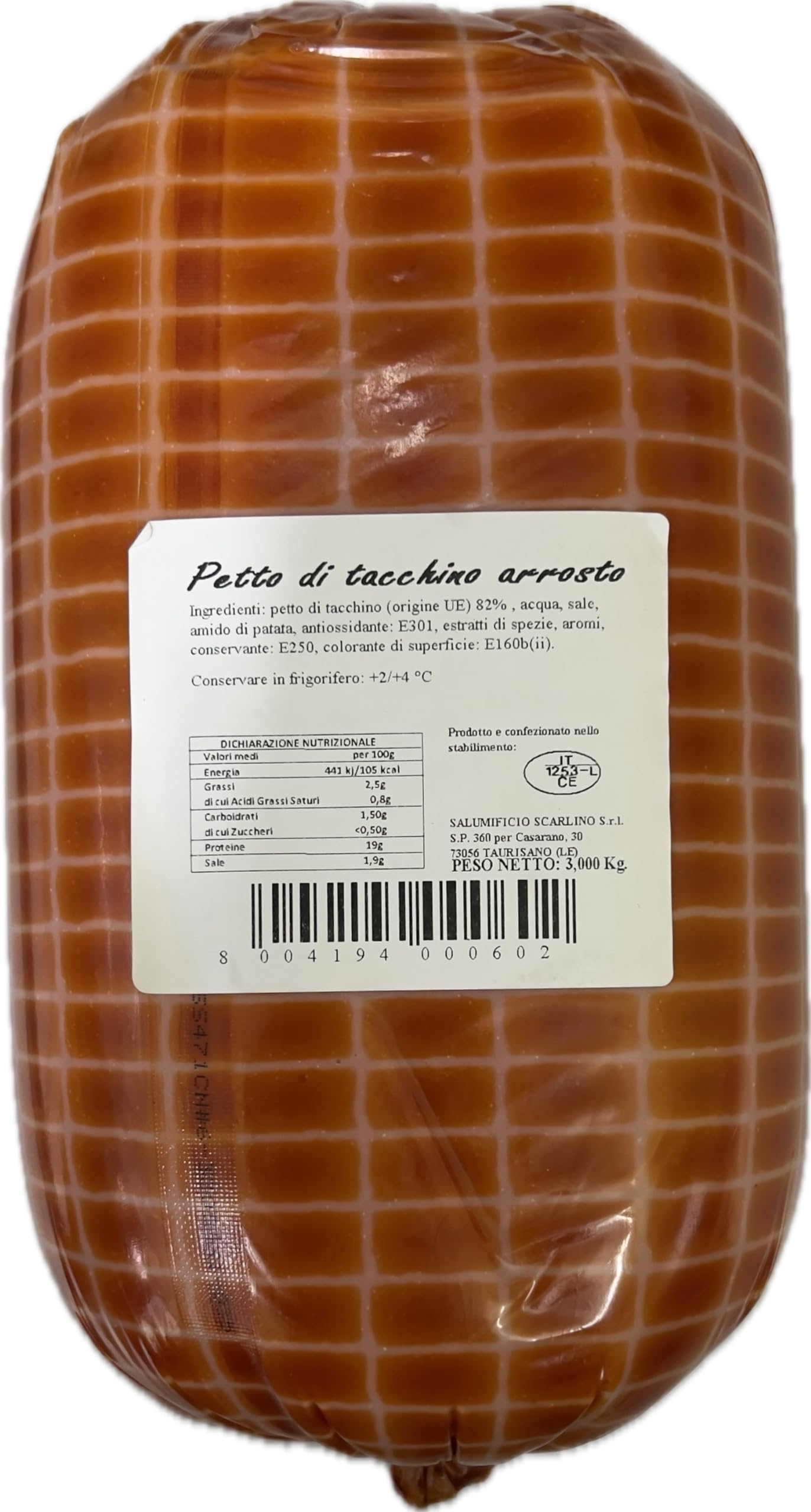 Petto di tacchino arrosto "Tacchinella" Scarlino - 3Kg senza polifosfati