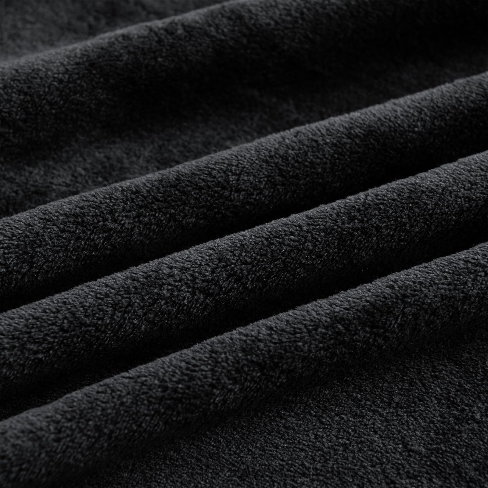 Good Nite Fleece Blanket Fluffy Throw Blankets Flannel Warm Soft Throw For Sofa Couch Bedspread Machine Washable (Black, Double) - Image 4