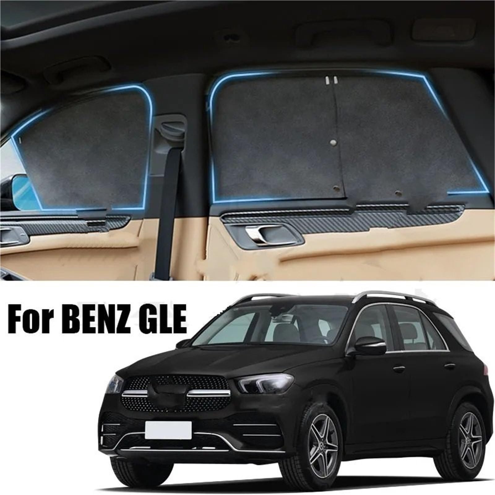 Zaslony Dzielace Samochód Do BENZ GLE Double-Layer Magnetic