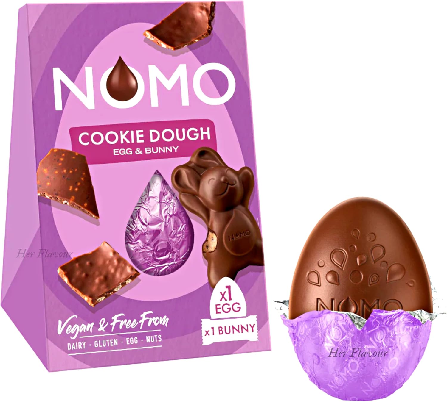 Her Flavour NOMO Cookie Dough Chocolate Easter Egg & Bunny Easter Eggs