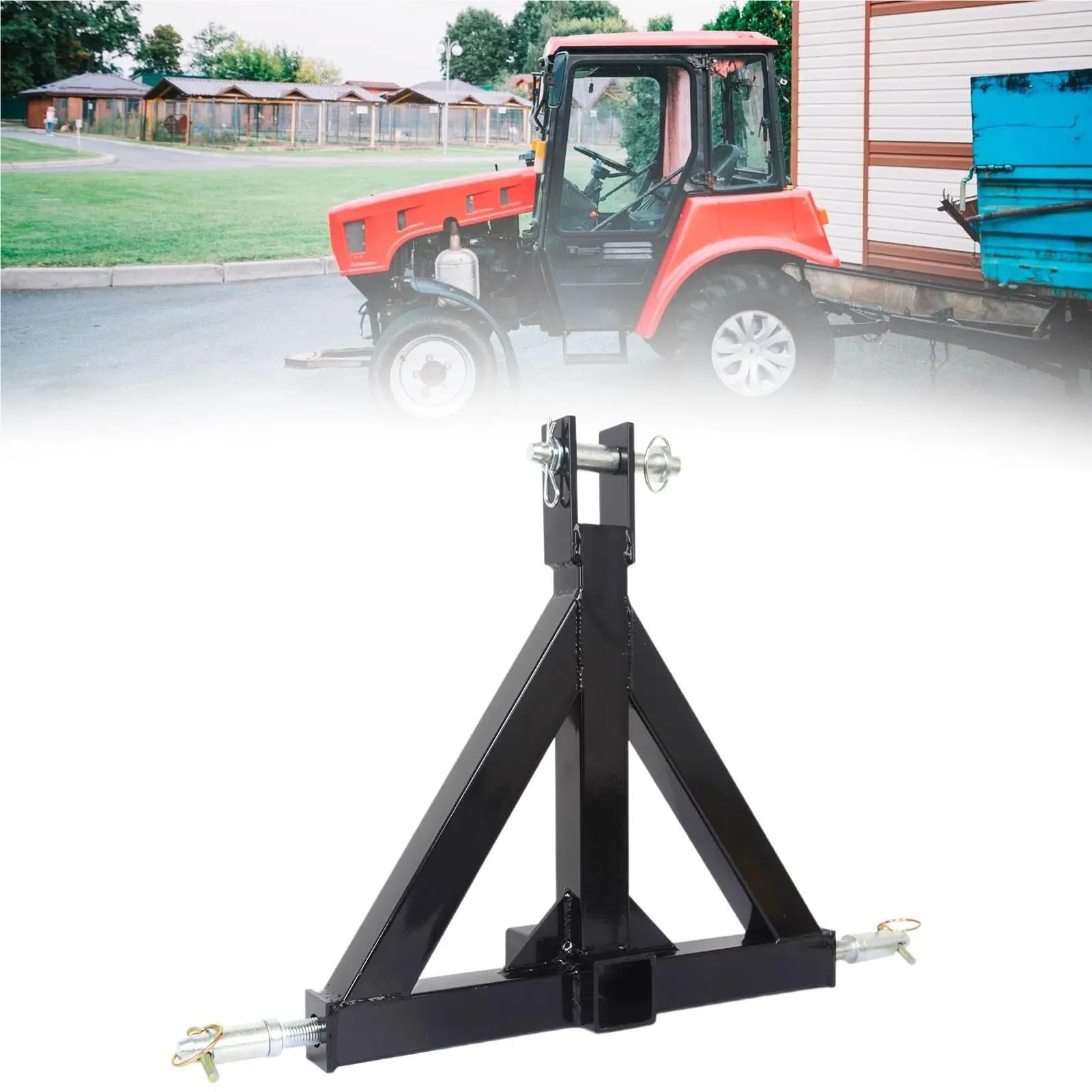 Enganche de Remolque de 3 Puntos Adaptador de Enganche Barra Tiro 3 Puntos y 2 Pulgadas, Acero, for Tractor. for, for maquinaria agrícola