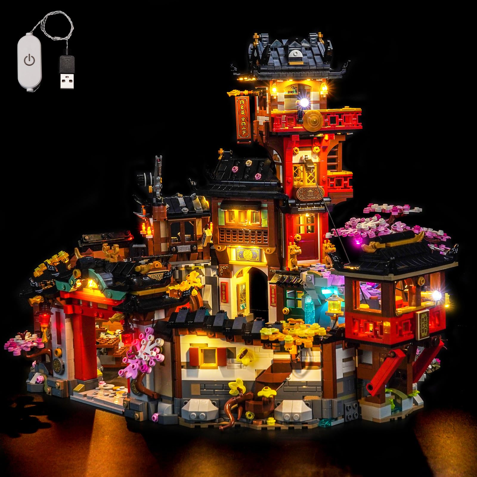 Light Kit Compatible with Lego 71861 The Old Town 15th Anniversary (No Model), Decoration Lighting Set Compatible with Lego The Old Town 15th Anniversary Building Blocks Model — image 1