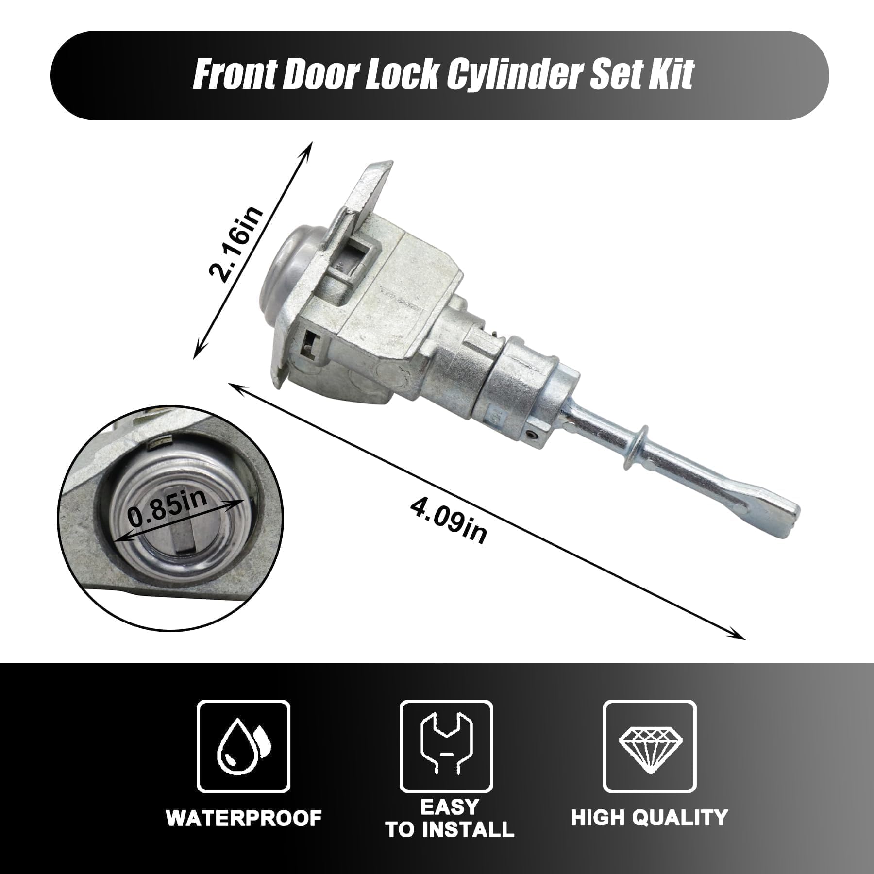 Amazon.com: XQSMWF Front Left Driver Side Door Lock Cylinder with