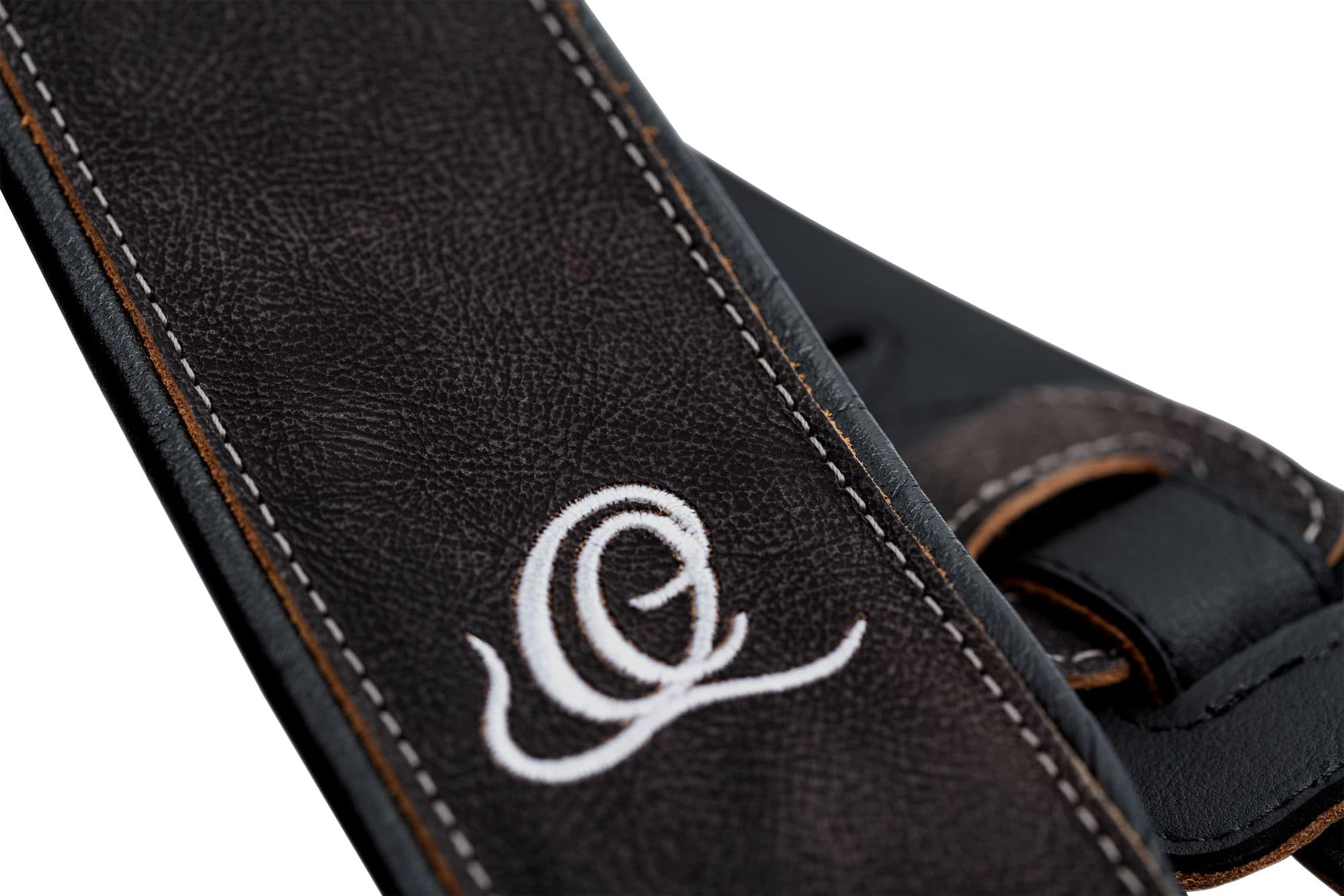 Ortega Guitars Adjustable Guitar Strap, Acoustic Guitar / Bass, Electric Guitar / Bass, Classic Series, Genuine Leather - Image 3