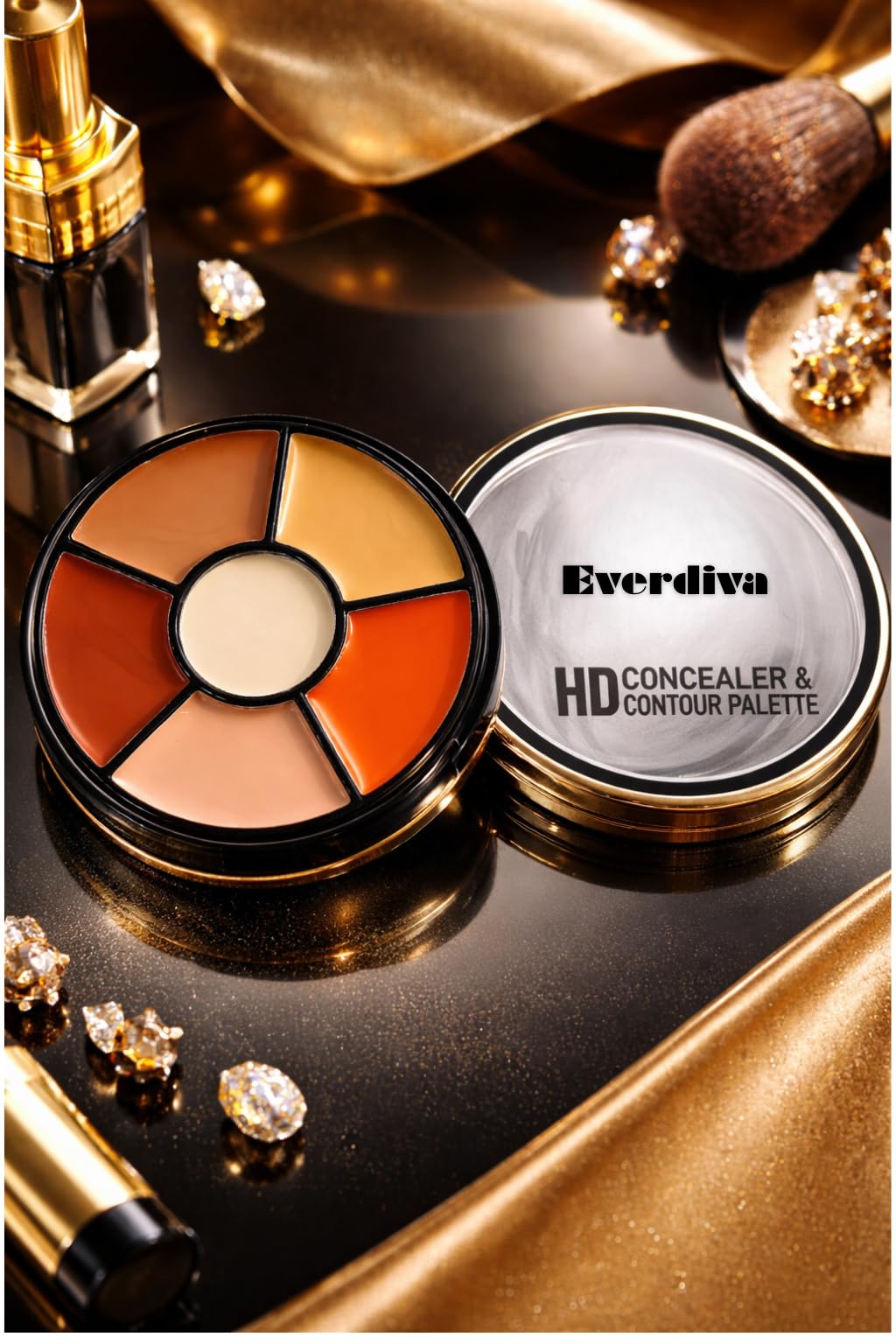 Concealer & Color Corrector Palette | Multi-Shade Cream Contour & Correcting Kit | Professional Full Coverage Makeup Palette for Women & Girls-image-14