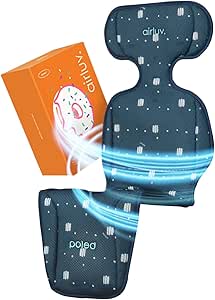 エアラブ4 (airluv4) ドーナツ ファン付ベビーカーシート ファンシート チャイルドシート ベビーカー 保冷シート 扇風機 赤ちゃん 暑さ対策 夏 寝かしつけ 冷感 涼しい スノーブルー商品画像