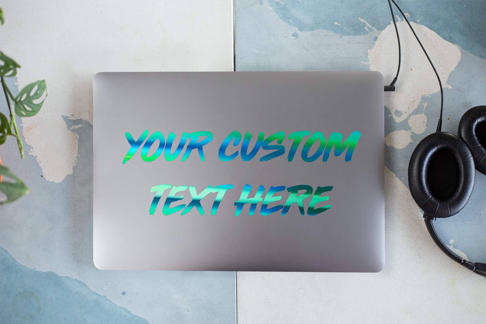 VulgrCo Holographic Edition Design Your Own Custom Vinyl Decal Sticker Letters Initials Monogram Car Window Cup Gift License Plate Personalized Sign DIY