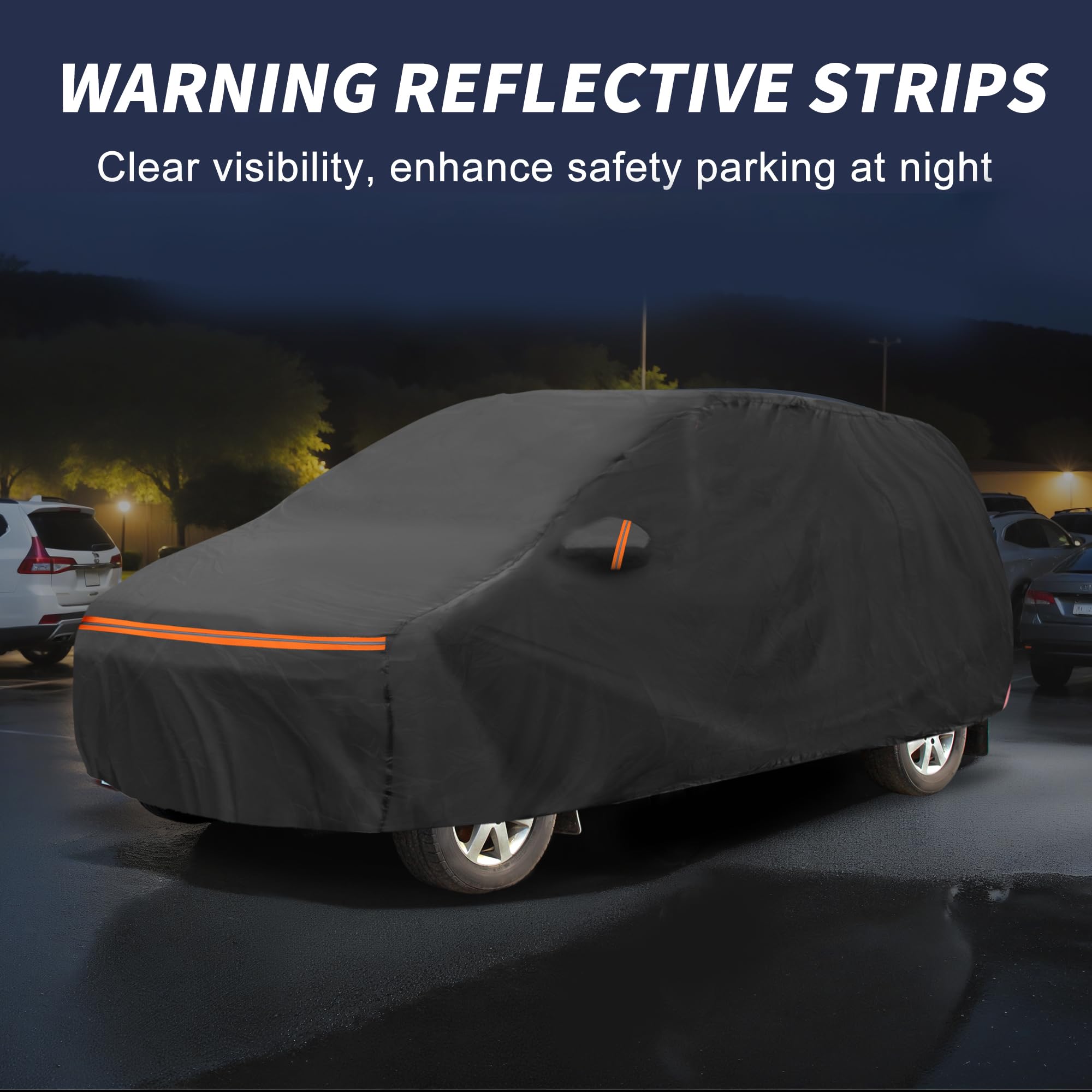 A ABSOPRO Funda De Coche para Mercedes-Benz Vito 2003-2014 Algodón Spunlace Exterior Funda De Coche Completa para Todas Las Condiciones Climáticas A Prueba De Agua A Prueba De Viento Negro