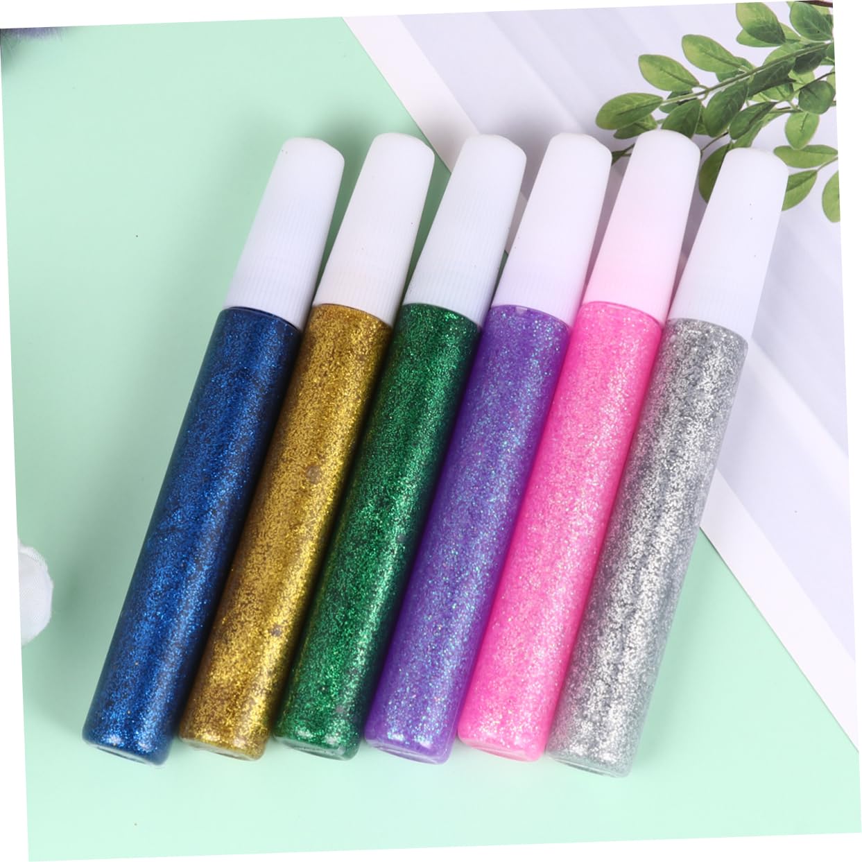 DOITOOL 5 Satz Glitzerklebestifte mit Glitter Gel für Basteln und Handarbeiten Zufällige Farbe