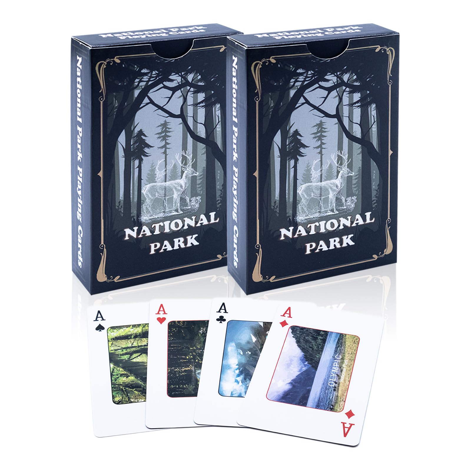 2 Decks National Park Playing Cards, National Parks Cards Game, National Park Flash Cards, National Park Poker Cards, National Park Deck of Cards,
