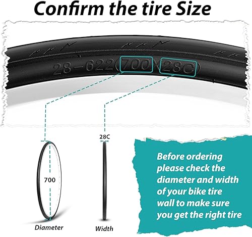 Miniatura 2 de MOHEGIA Neumático de repuesto para bicicleta de carretera 700x25C700x28C700Cx35C Neumático de bicicleta plegable para montar en carretera en la