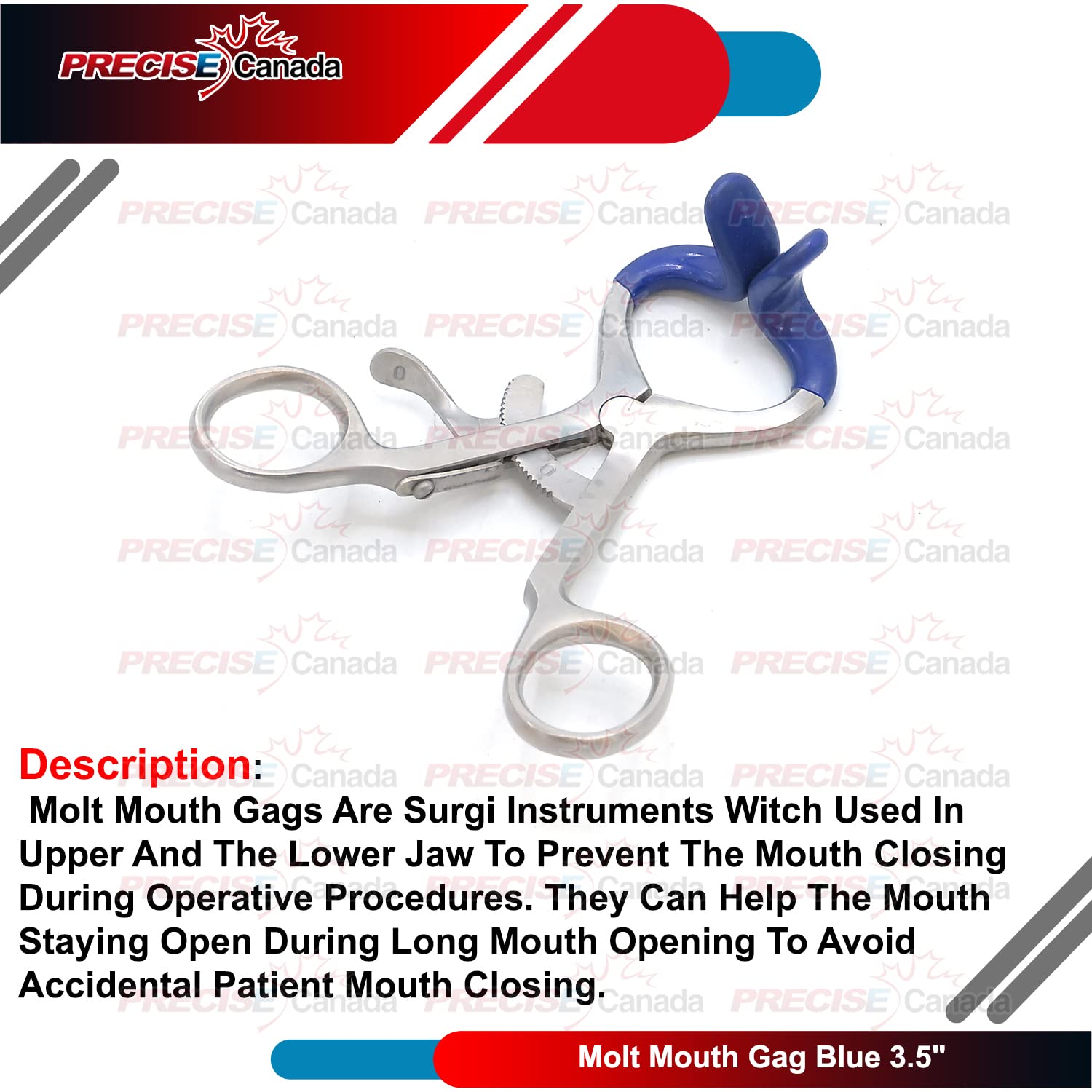 PC Molt Mouth Gag Blue 3.5
