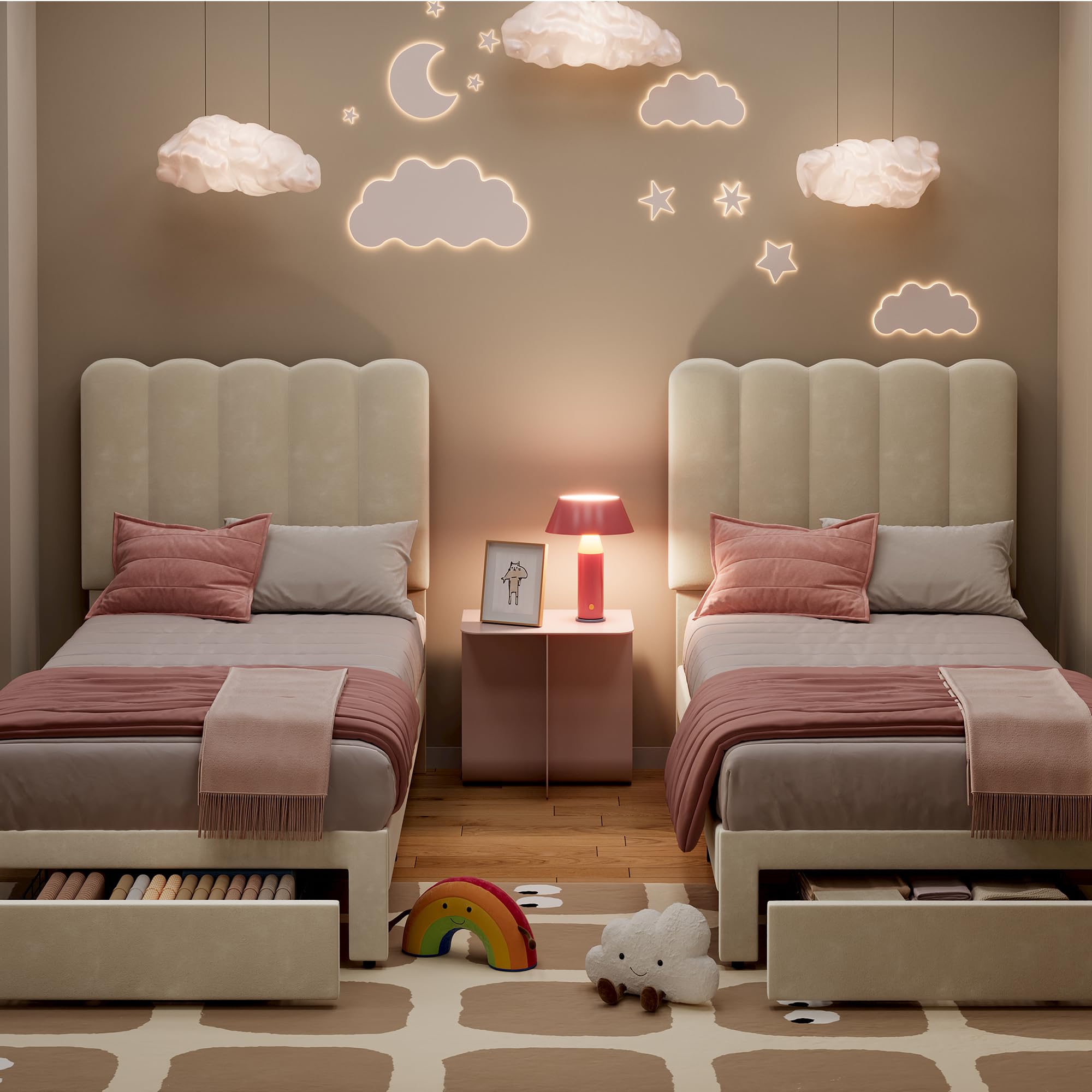 GarveeHome Twin Bed Frame