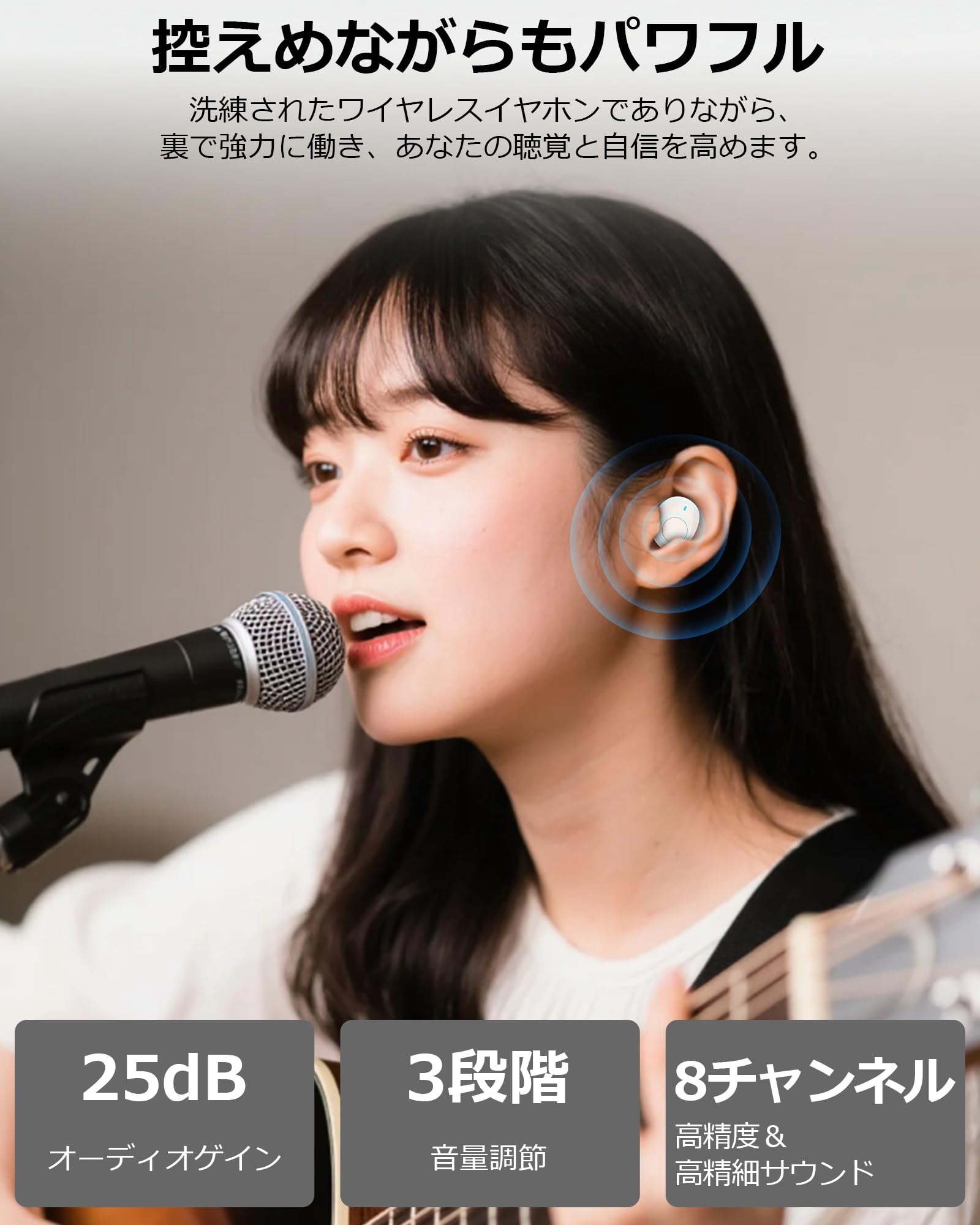 Amazon.co.jp: VITOPDIA 充電式インイヤー集音器（大人・高齢者