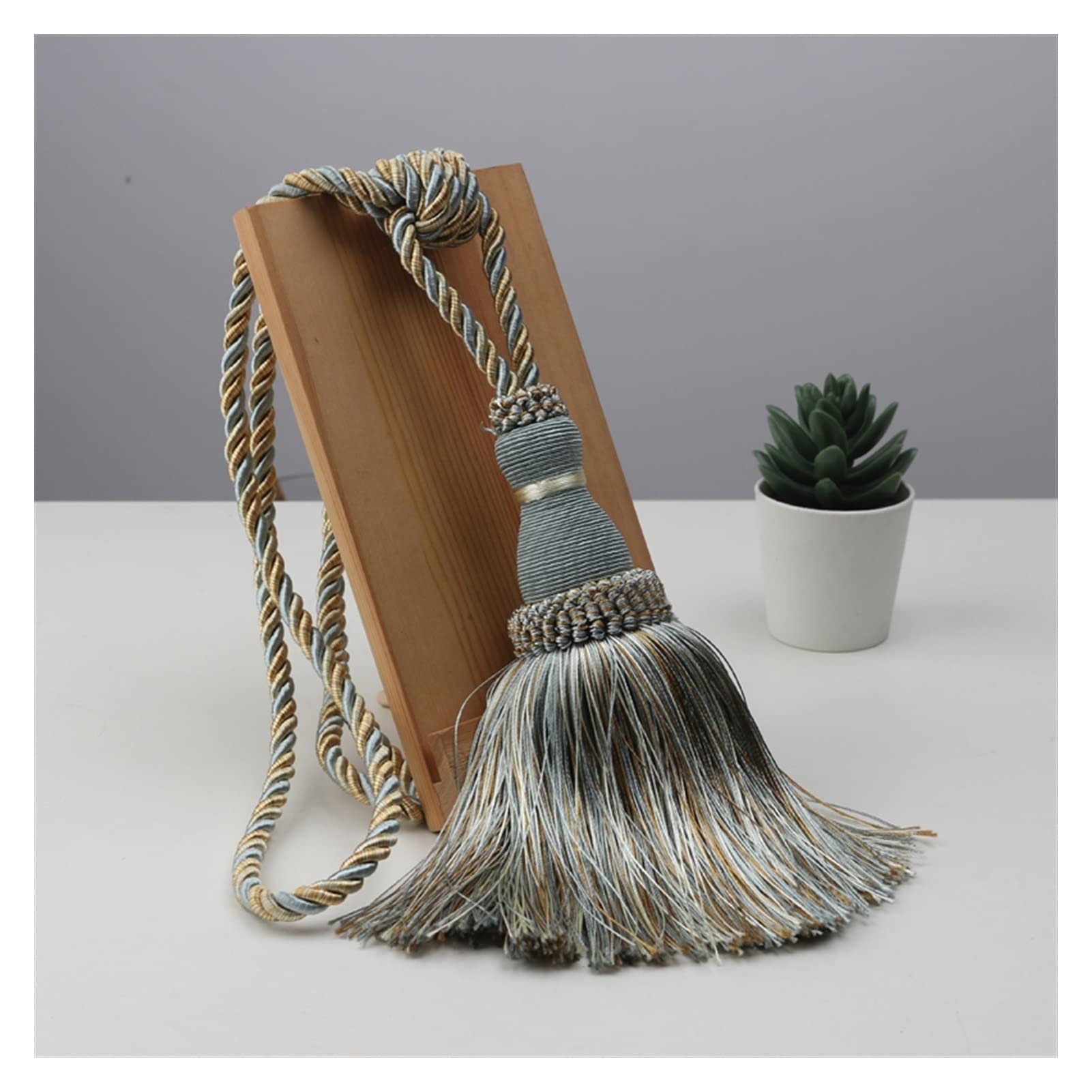 1 Alzapaños De Cortina con Borlas Hechos A Mano, con Una Sola Bola, para Colgar, Decoración De Cortina