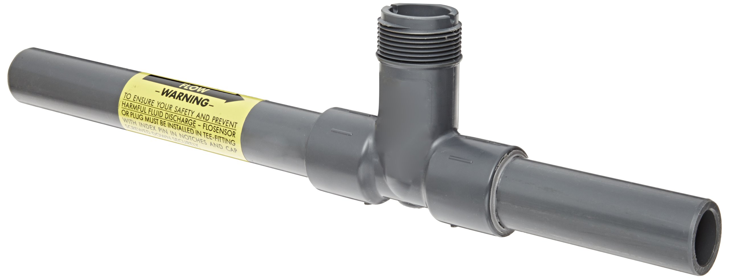 GF Piping Systems PVC Pipe Fitting, Insertion Tee, Schedule 80, Dark Gray, 1