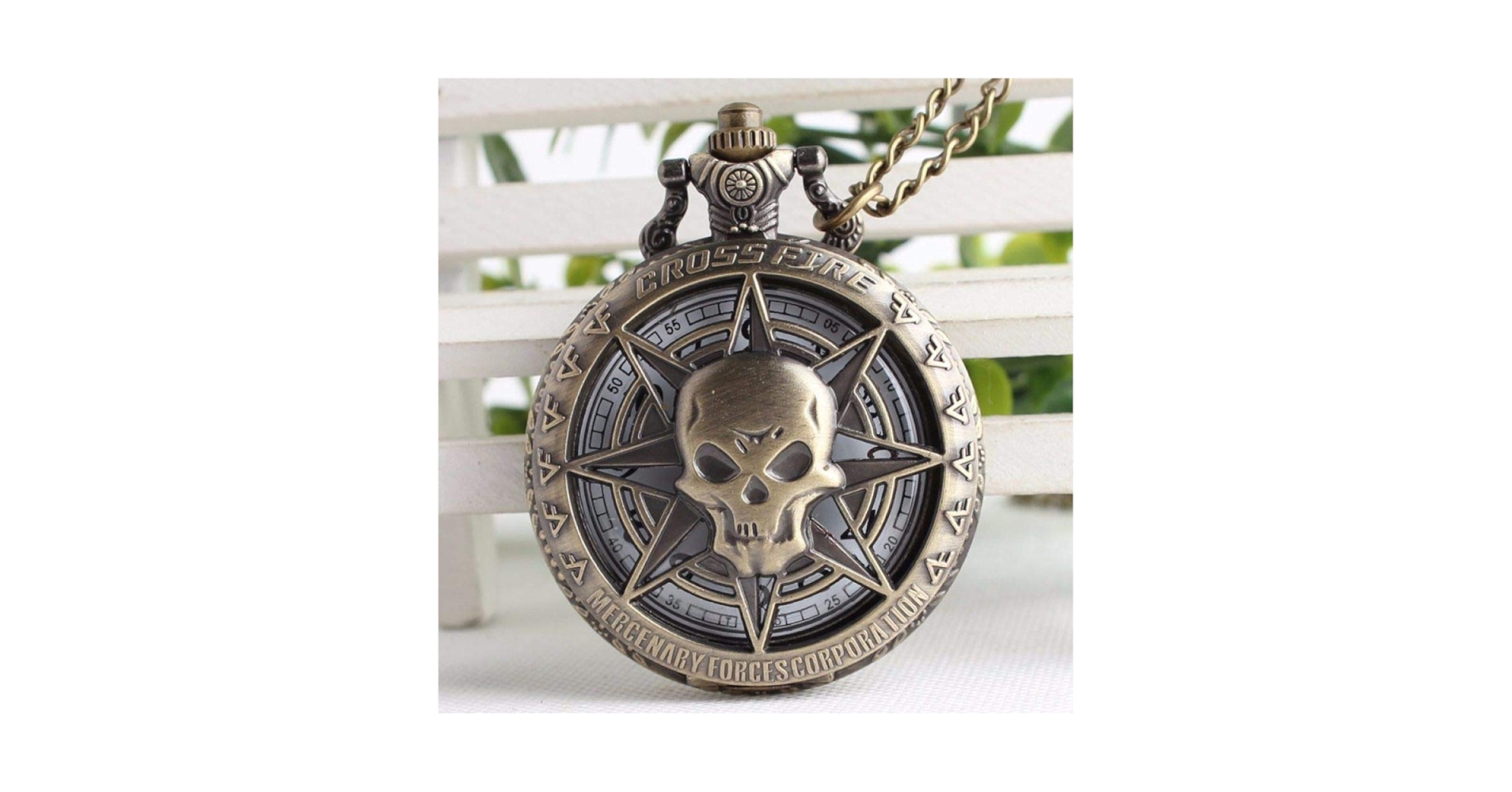 時計 SHARE SPIRIT skull chain pocket watch OIFMKC Pocket watch Cross Fire Punk Headshot Skull Souvenir