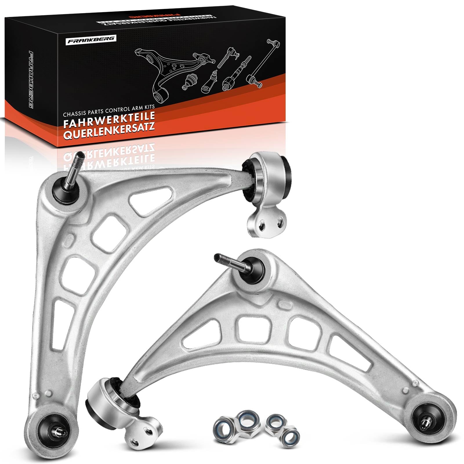 Frankberg 2x Brazo transversal Brazo de eje Delantero inferior Compatible con Serie 3 Compact E46 Serie 3 Touring E46 Serie 3 E46 Serie 3 cabrio E46 Z4 R.o.a.d.s.t.e.r E85 Replace# 31126751318
