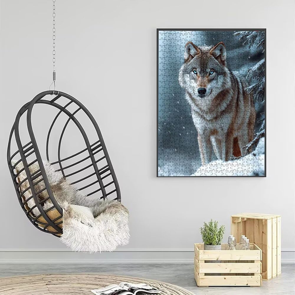 Puzzle 4000 Pezzi, Lupo Neve 3D Puzzle per Adulti Impegnativo, Educa Puzzles Artistico, Divertente E Stimolante Puzzles Decorativo per La Famiglia, Regalo e Decorazione Pareti DX0YL6-981