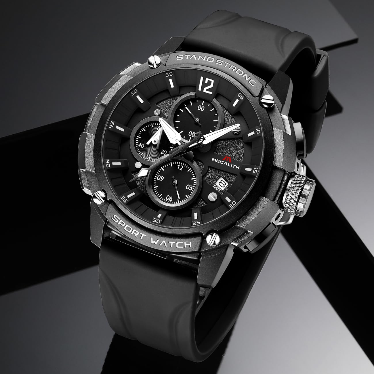 MEGALITH Heavy Duty Watches for Men: Military Sport Analog Chronograph with Luminous - Waterproof Design for Daily Casual Wear and Outdoor Sport Hiking Camping - Model 8231 — view 7