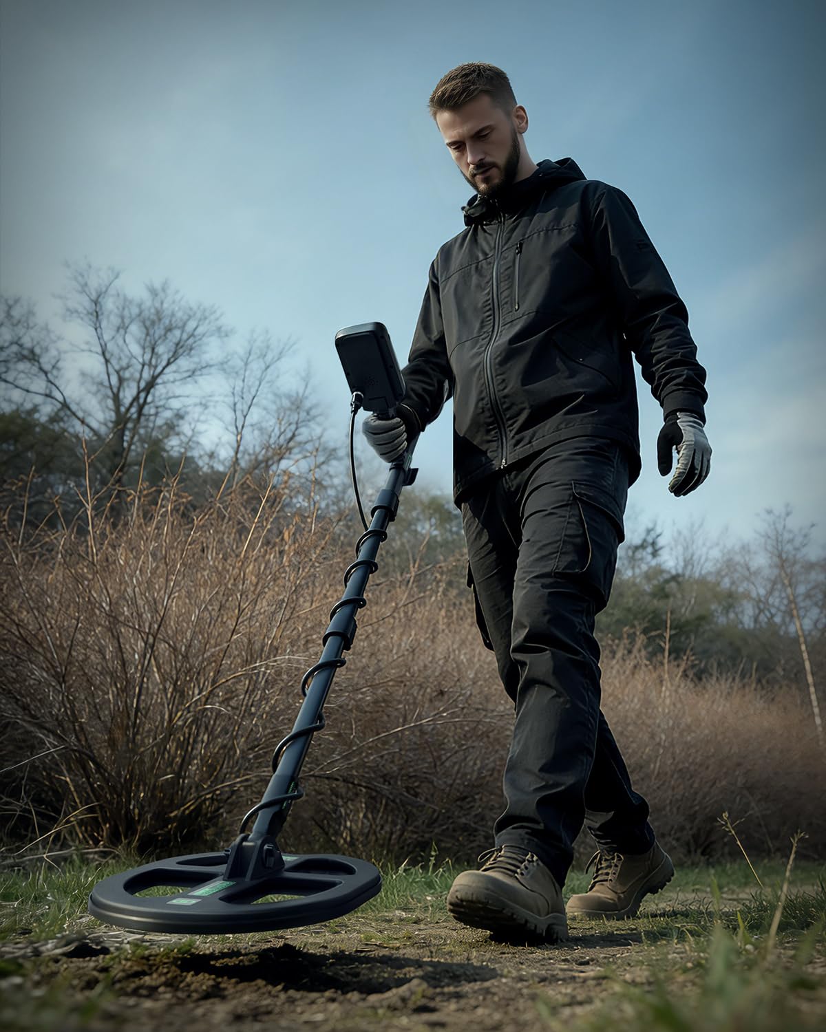 120 CM MAX Profondità Massima Metal Detector Professionale Oro, Bobina Impermeabile Da 11''DD, Metaldetektor ad Alta Sensibilità, Modalità Professionale 5 con Pinpoint