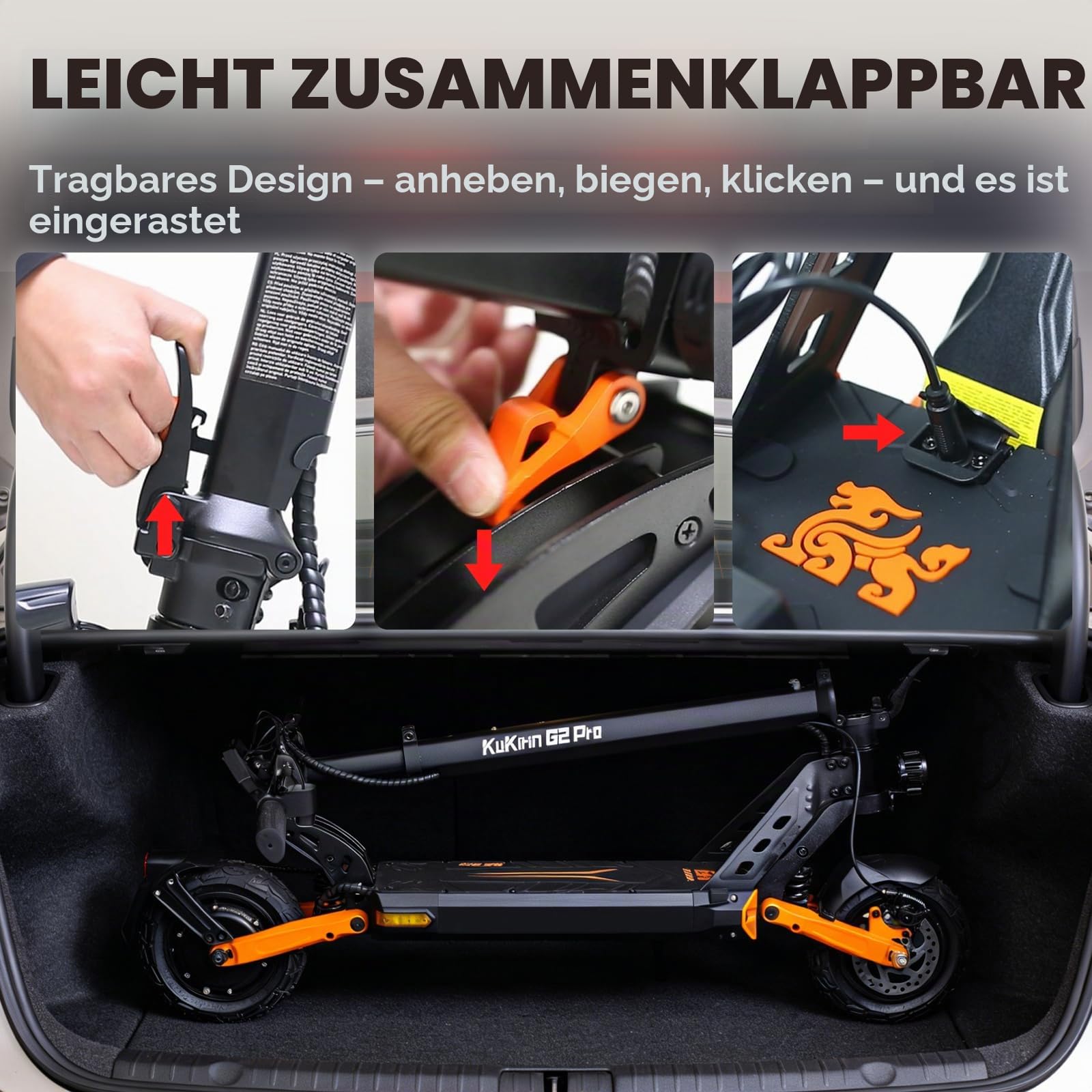 Kukirin E-Scooter mit Straßenzulassung für Erwachsene, Reichweite 35 Meilen, Doppelfederung, faltbar, 9 Zoll Reifen, Lenkerhöhe verstellbar, max. 20°, 120kg Tragkraft,ideal für Stadt & Offroad Pendeln