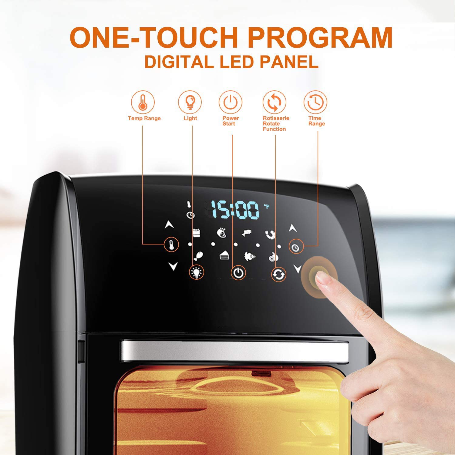 10L Large Capacity Air Fryer, Digital Air Circulation Fryer Oil Free