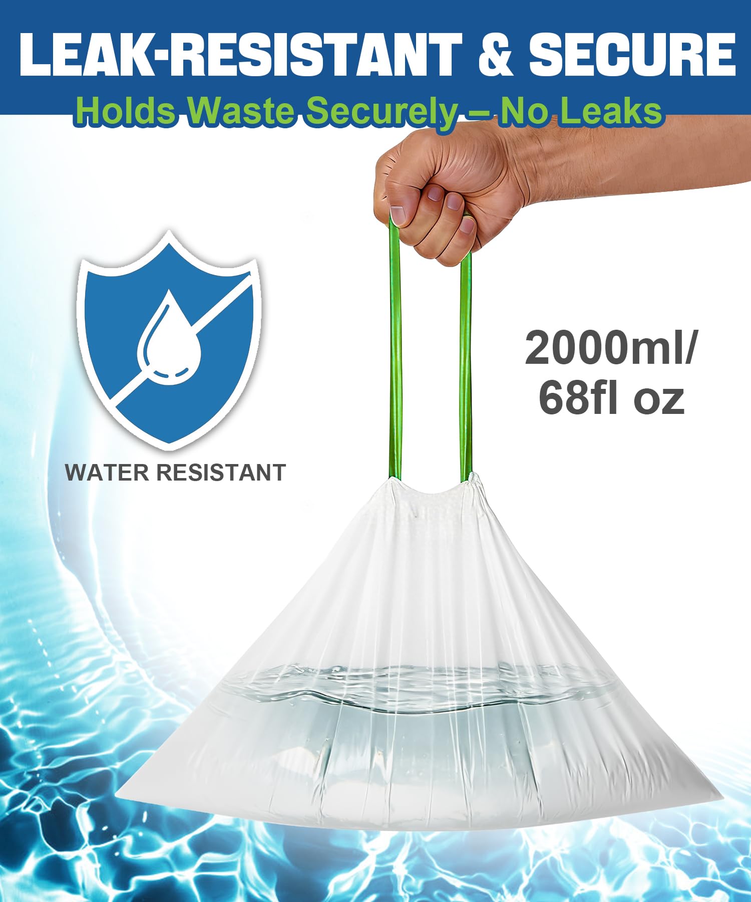 Bedside Commode Liners - Disposable & Leakproof -5 Bedside Commode Liners - Disposable & Leakproof -5