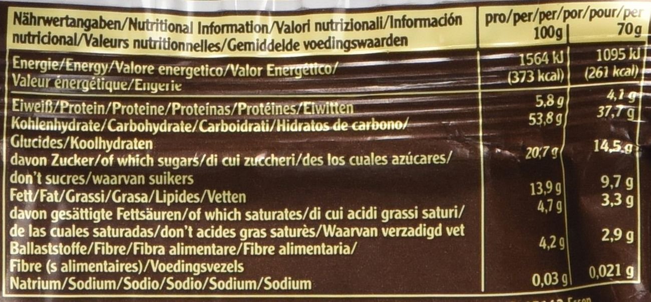 Energy OatSnack, natürliche Riegel - von Hand gemacht, Schoko, 30 x 65 g, 1er Pack (1 x 1950 g)